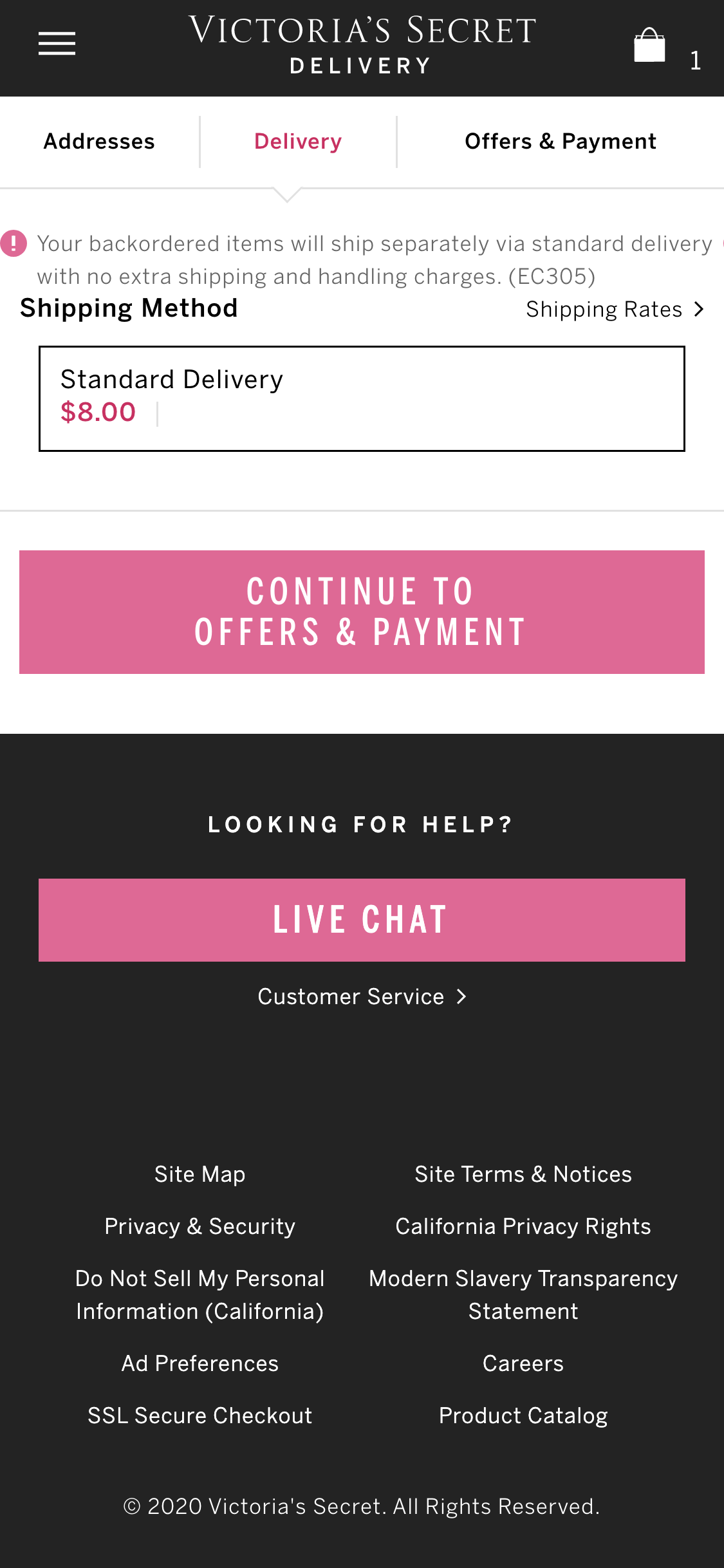 Victoria’s Secret’s Mobile Delivery & Shipping Methods 428 of 728