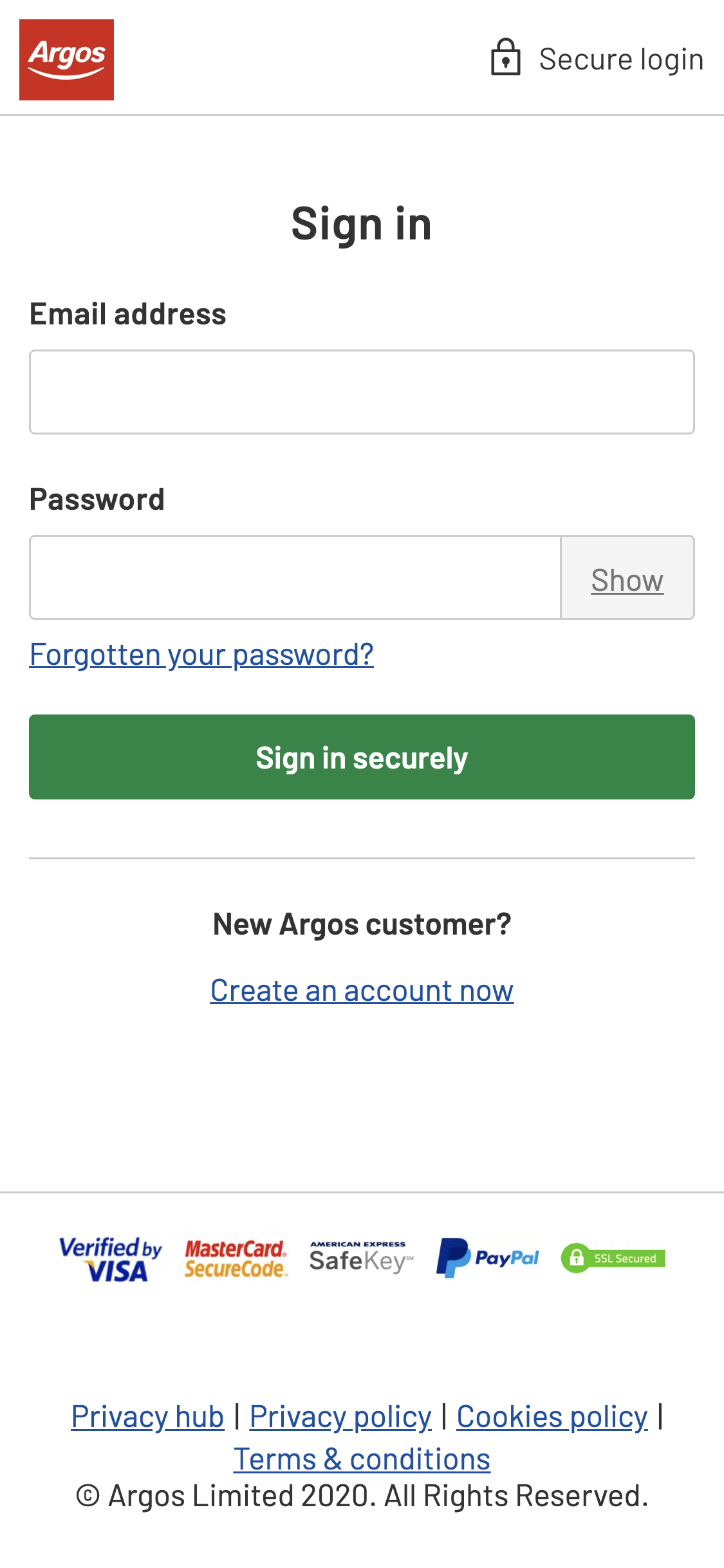 Argos’ Mobile Account Selection 362 of 686 Account Selection Examples