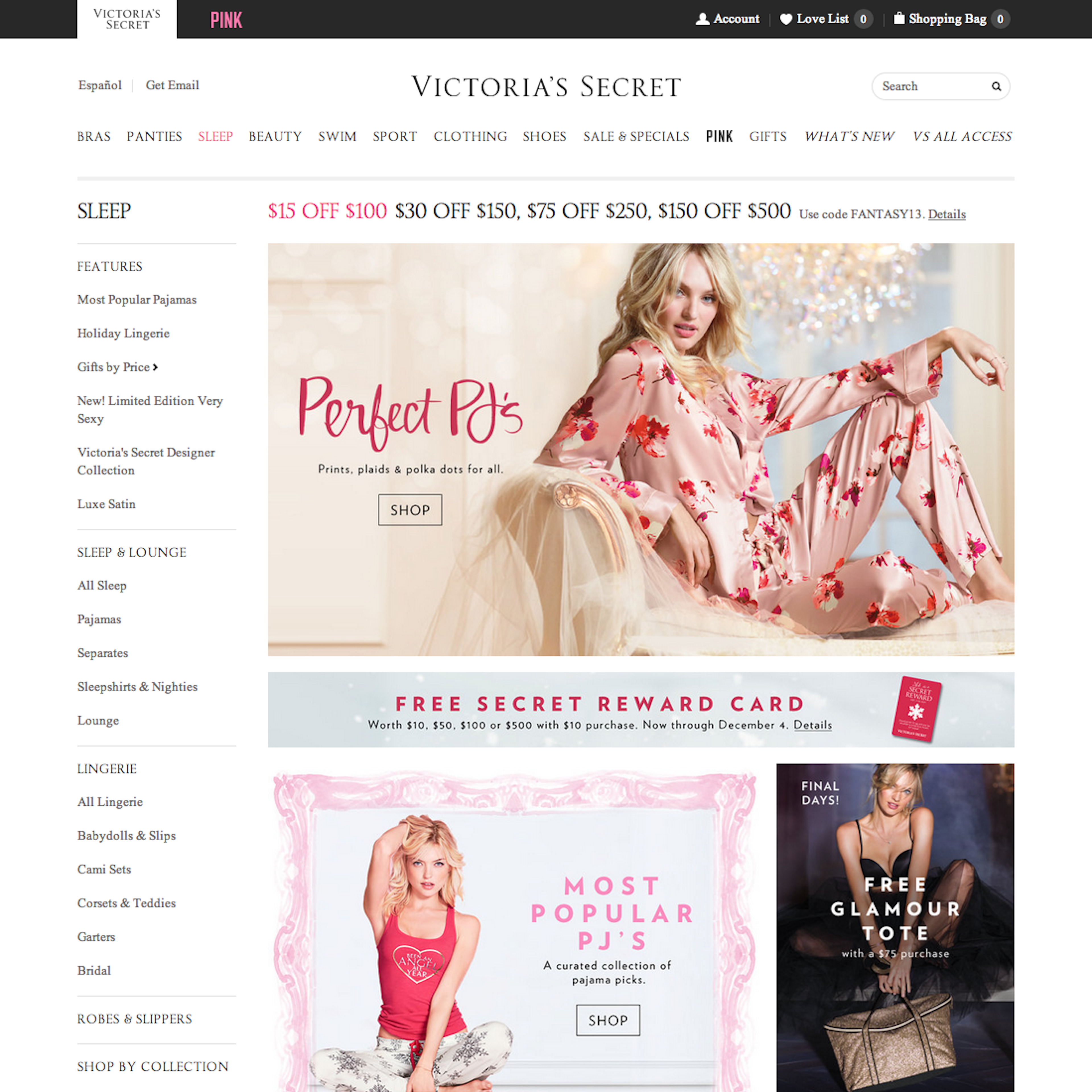 Desktop screenshot of Victoria’s Secret