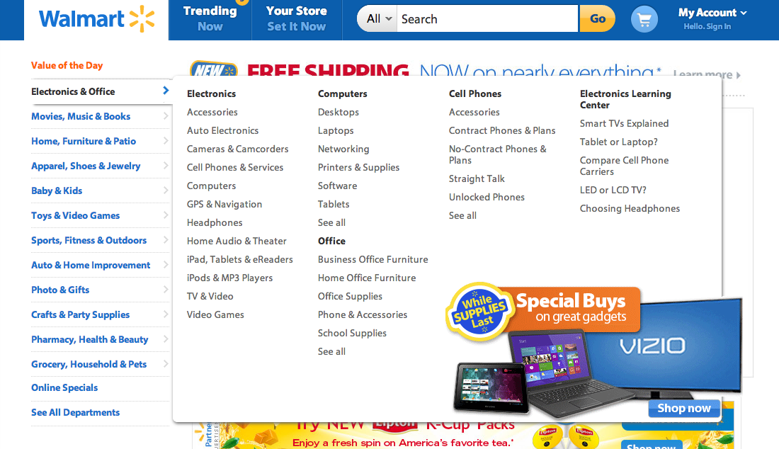Desktop screenshot of Walmart
