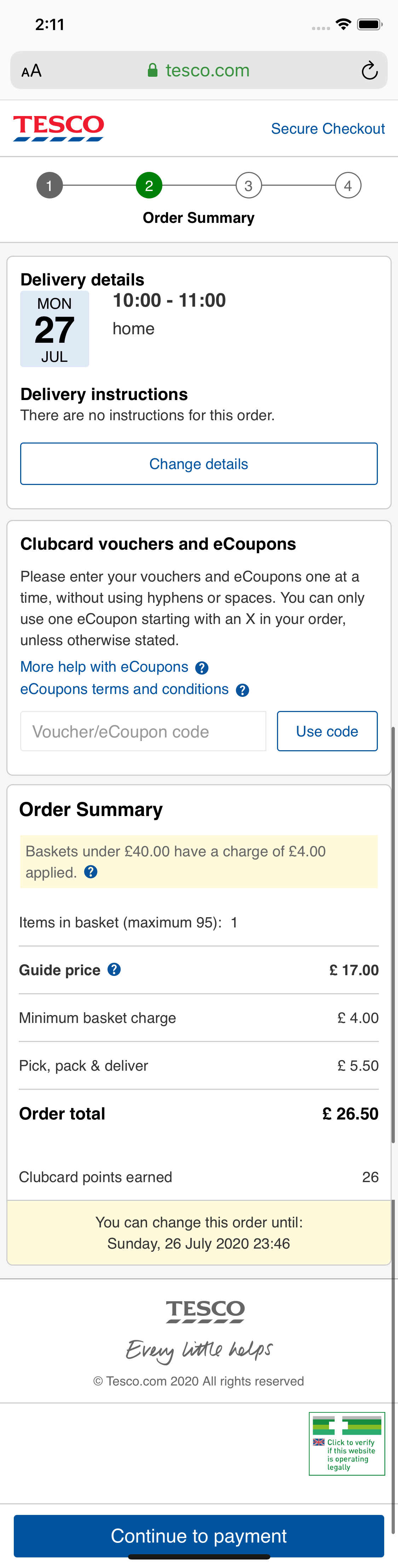Tesco’s Mobile Delivery & Shipping Methods 314 of 630 Delivery