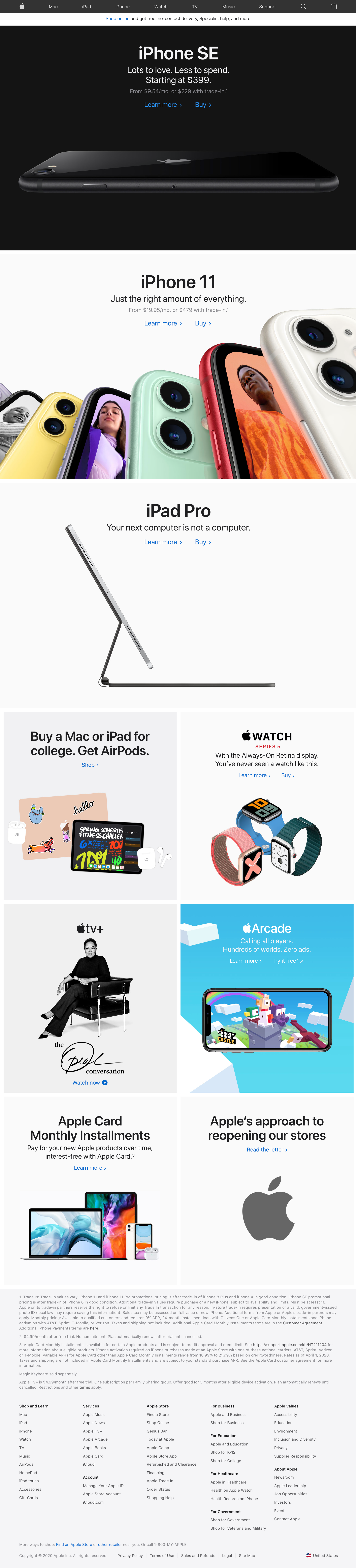 Desktop screenshot of Apple