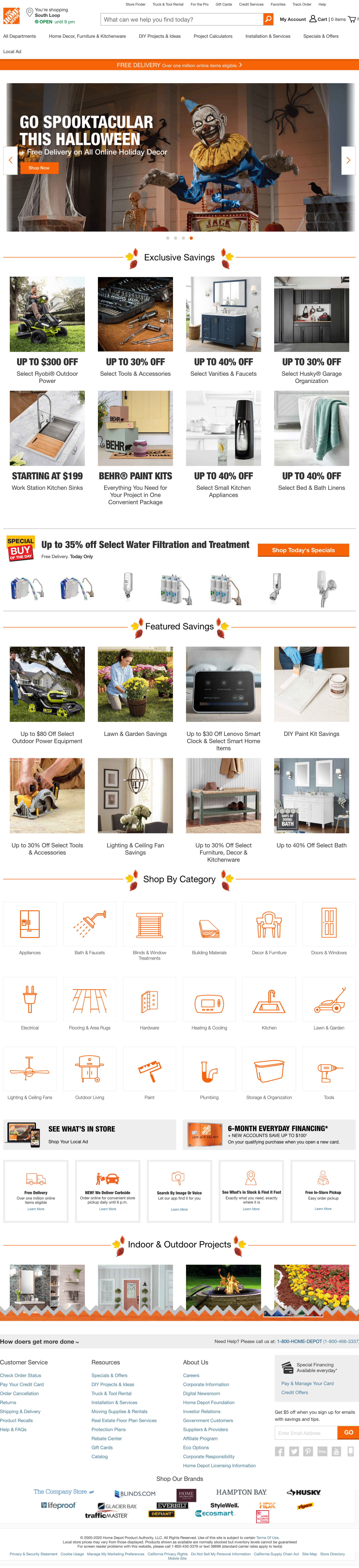 Desktop screenshot of Home Depot