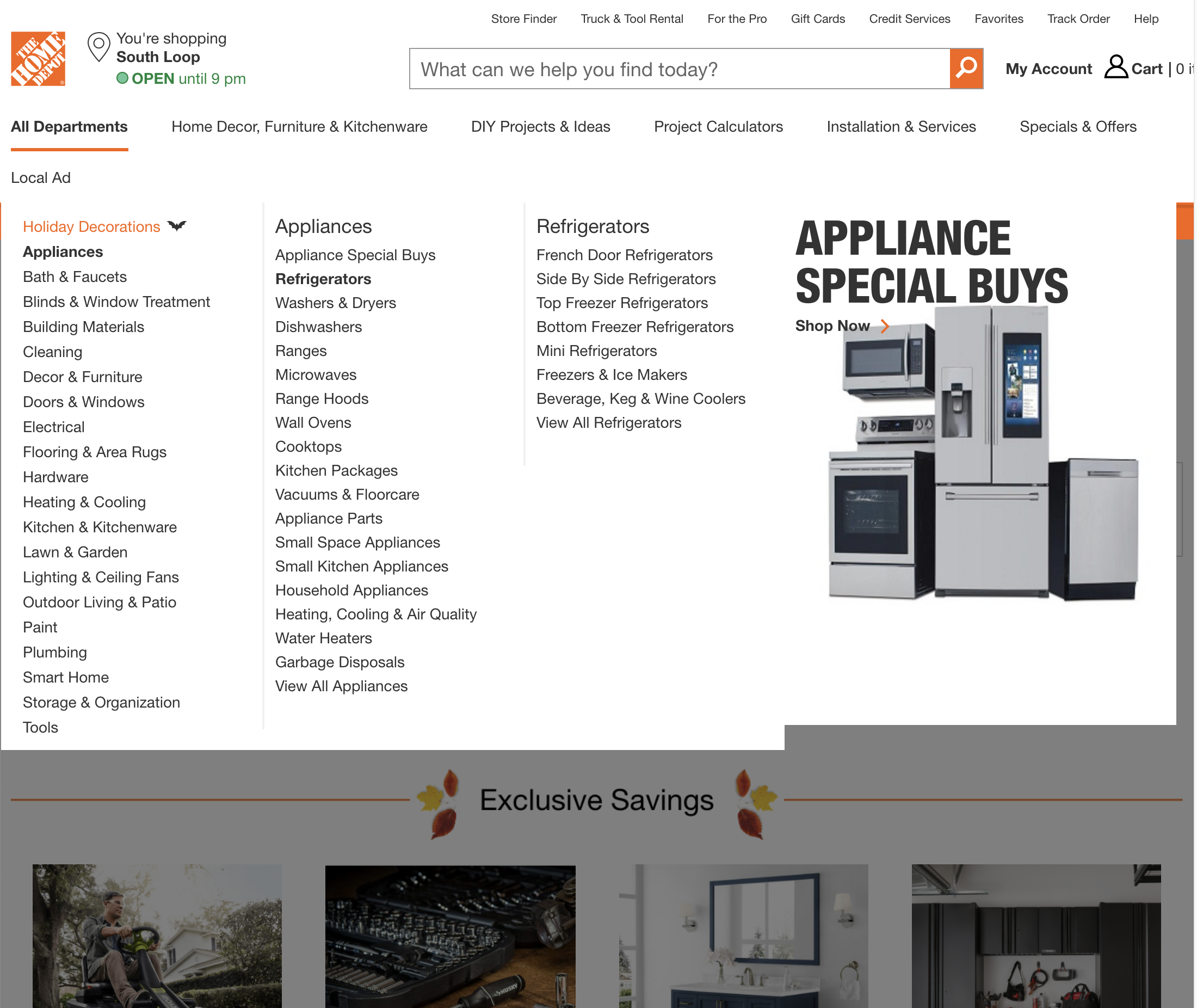 Desktop screenshot of Home Depot