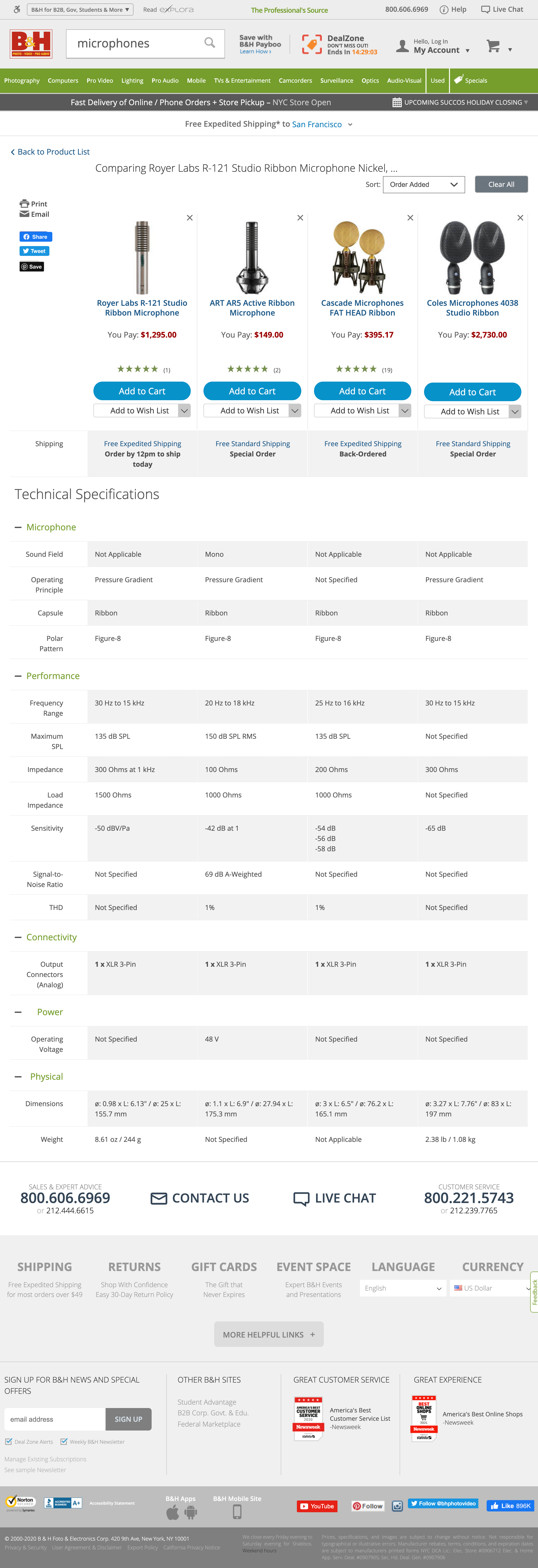 Desktop screenshot of B&H Photo