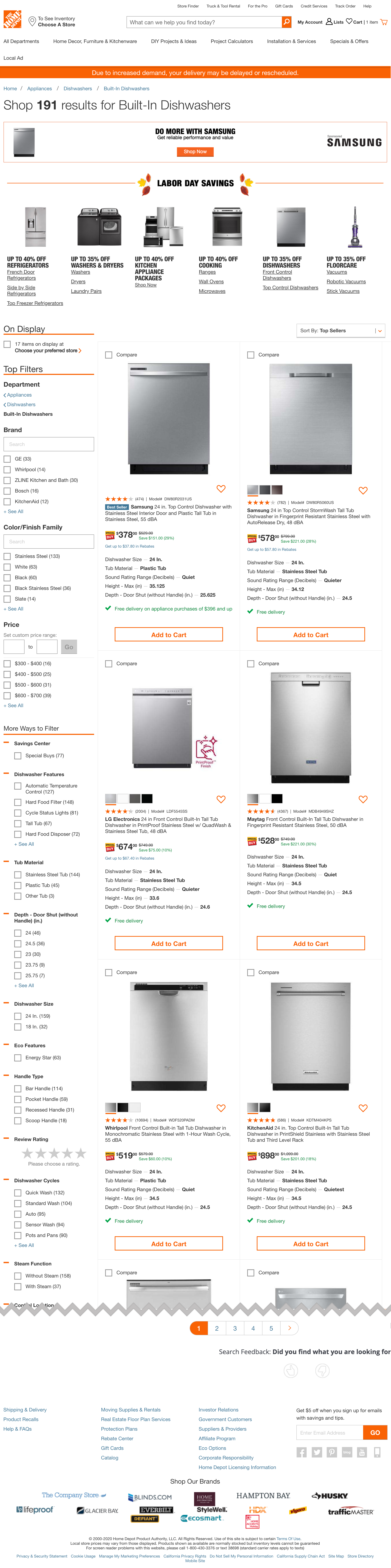 Desktop screenshot of Home Depot