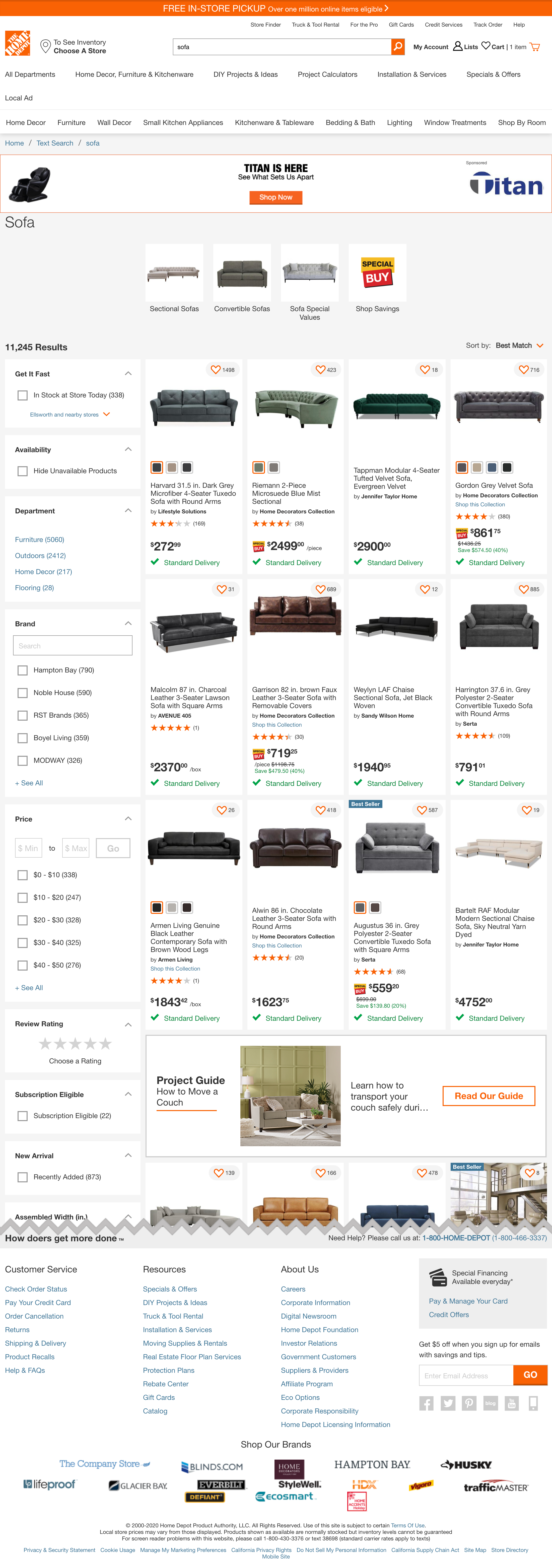 Desktop screenshot of Home Depot