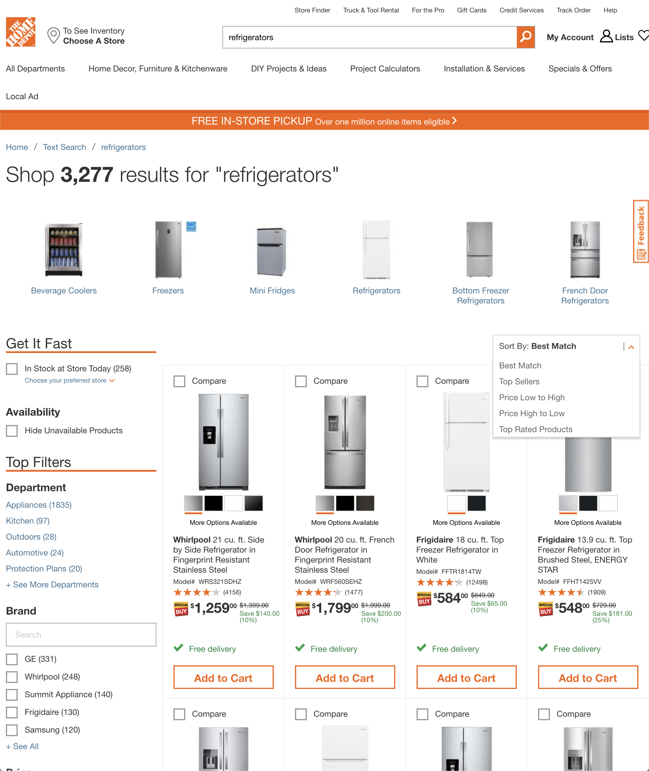 Desktop screenshot of Home Depot