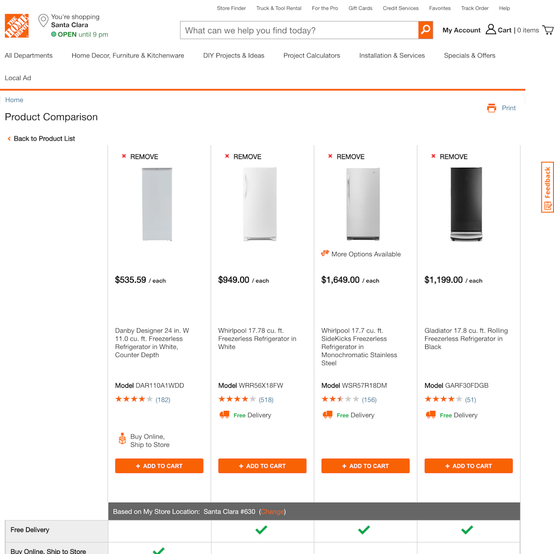 103 ‘Comparison Tool’ Design Examples – Baymard