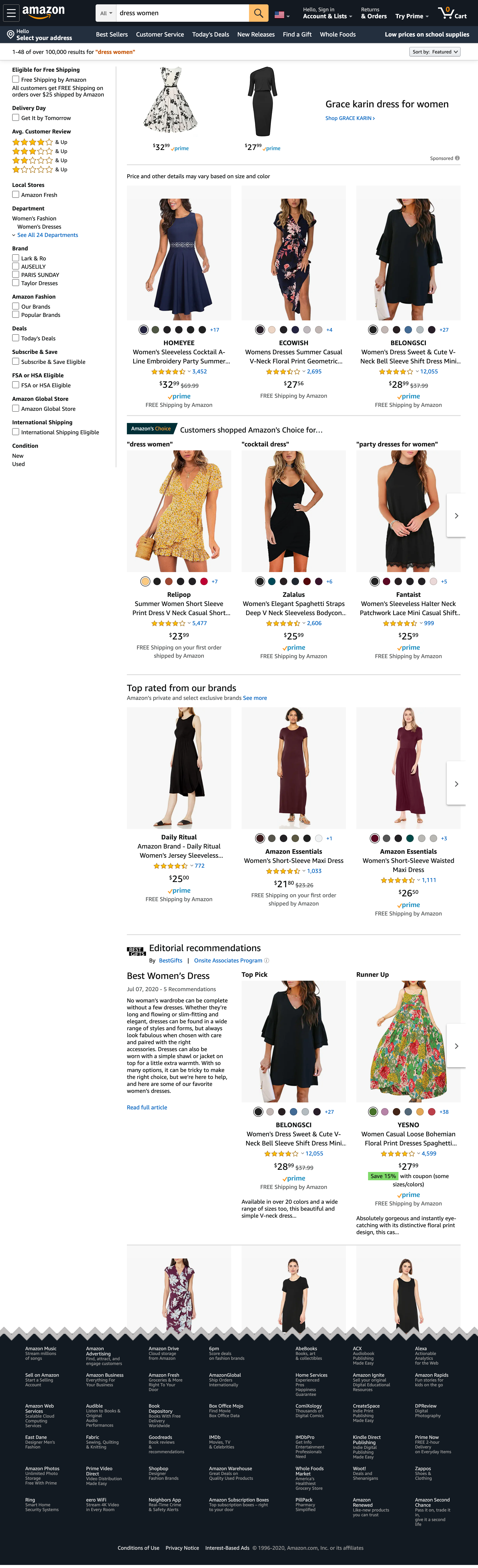 Desktop screenshot of Amazon