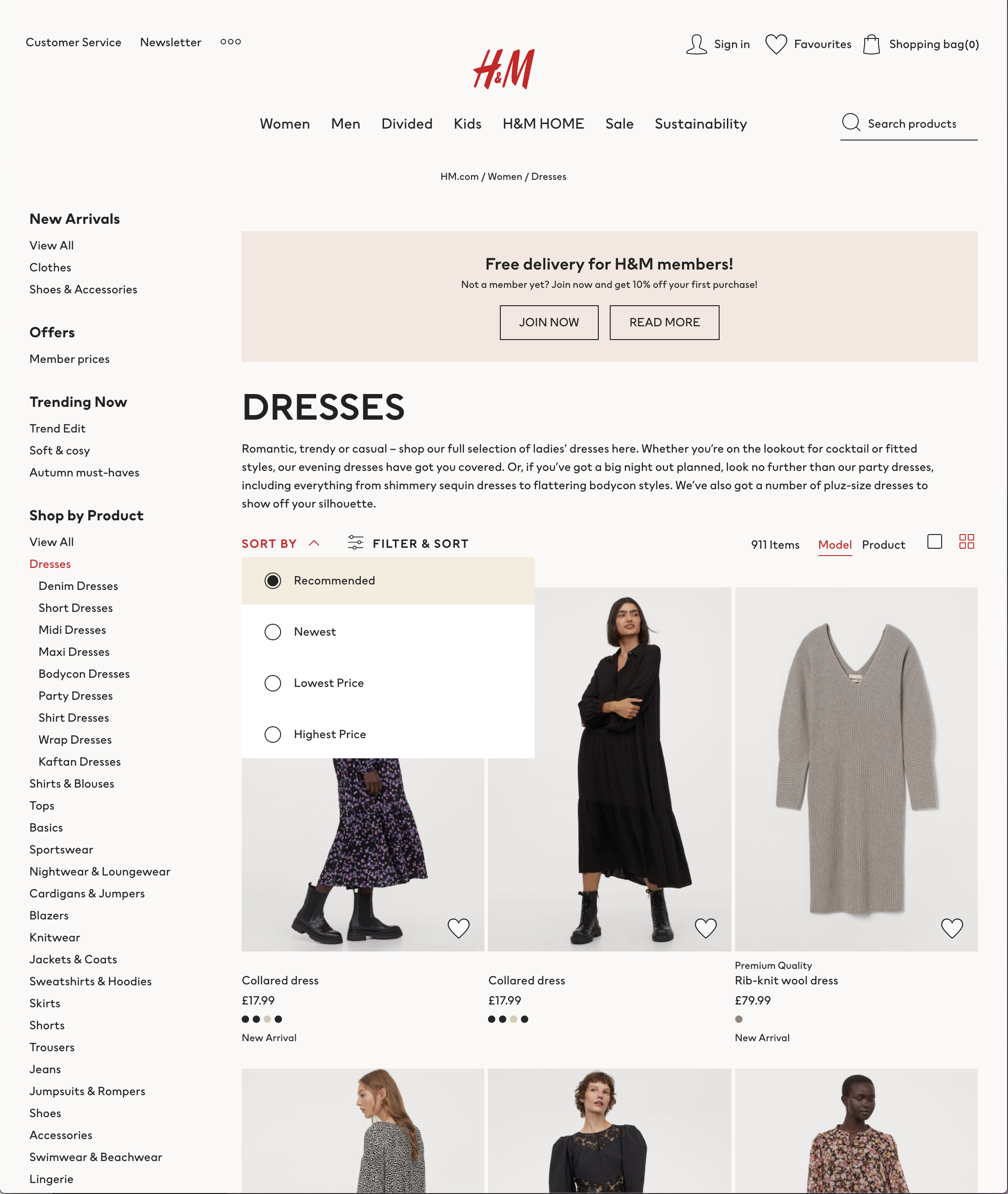 H & M dress | Fuchsia dress, Hm dress, Dress