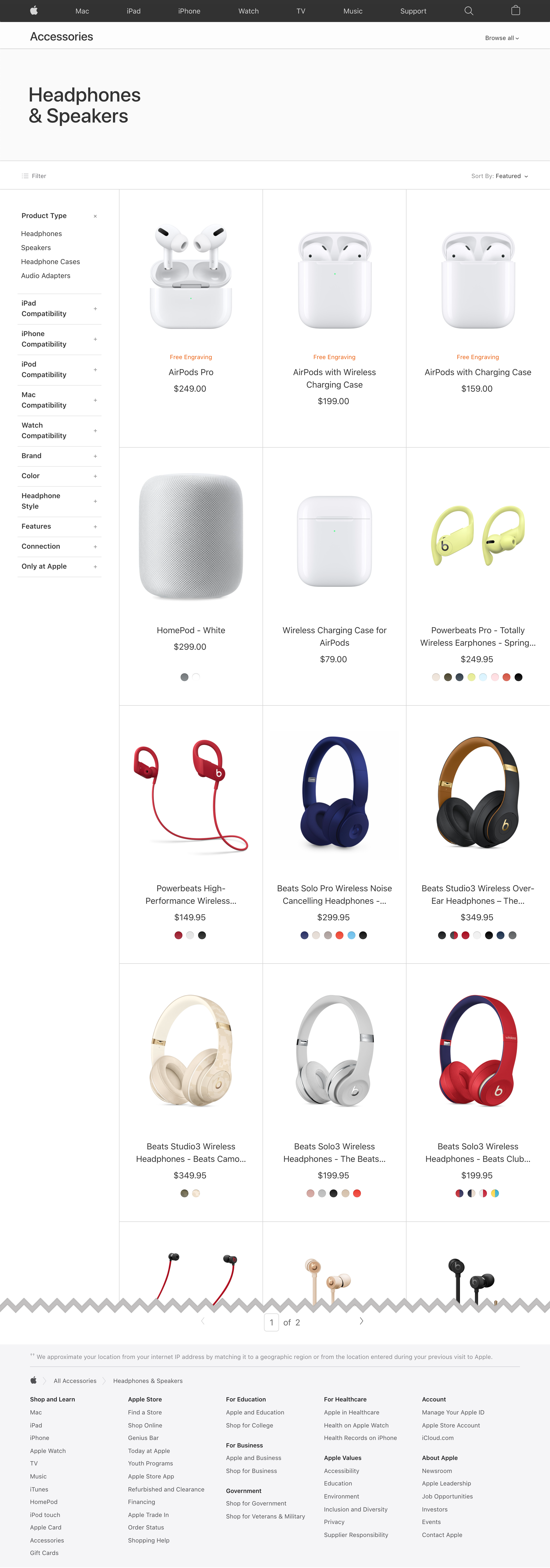 Desktop screenshot of Apple