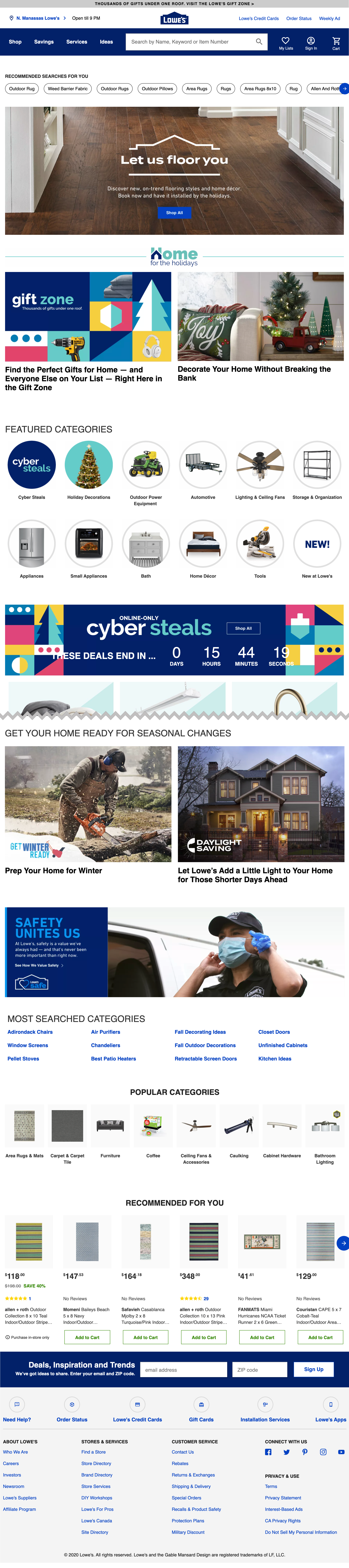 Desktop screenshot of Lowe’s