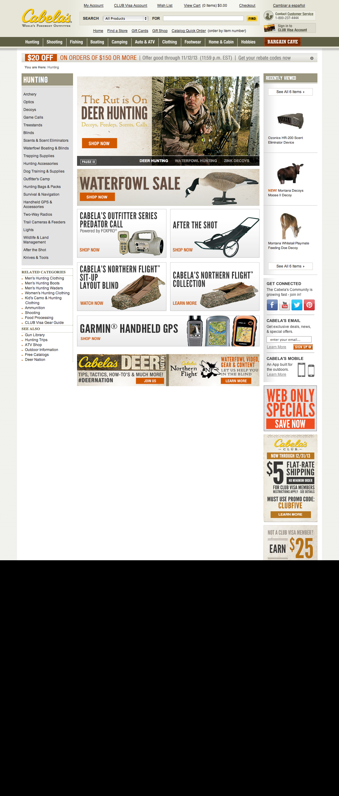 Desktop screenshot of Cabela’s