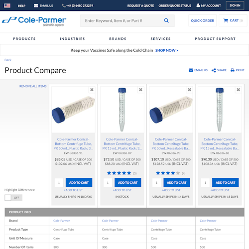72 ‘Comparison Tool’ Design Examples – Baymard Institute