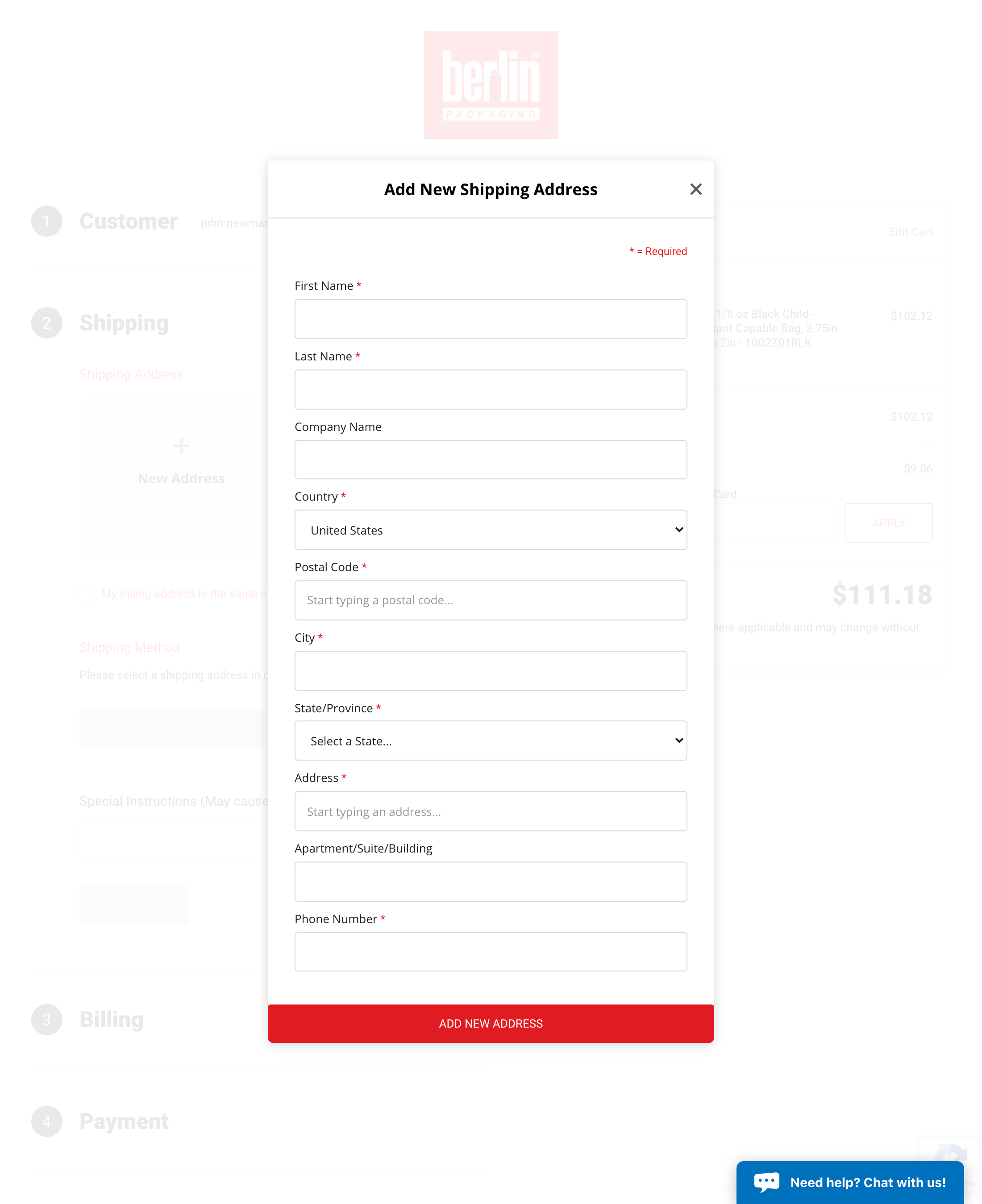 Berlin Packaging’s Customer Info & Address 537 of 861 Customer Info