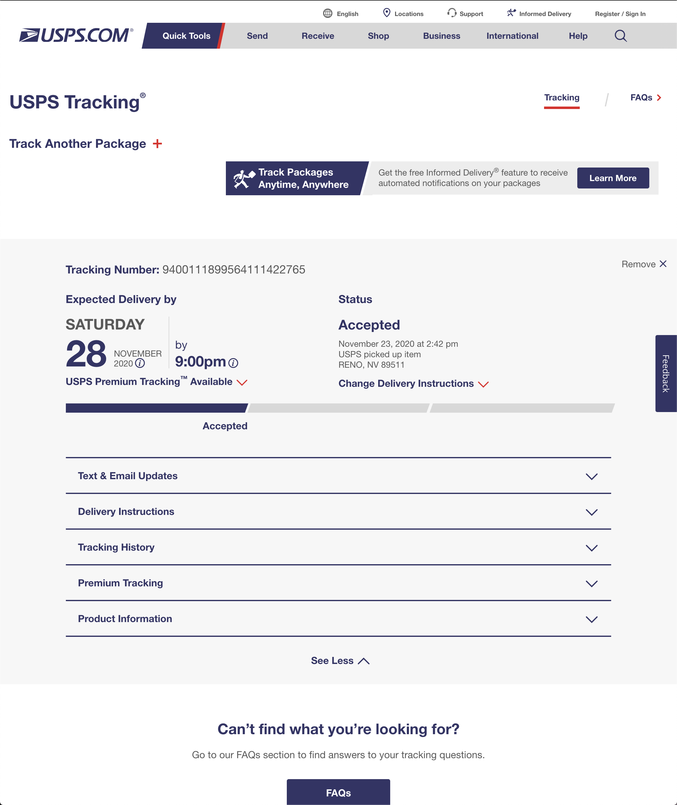 91 ‘Order Tracking Page’ Design Examples – Baymard Institute