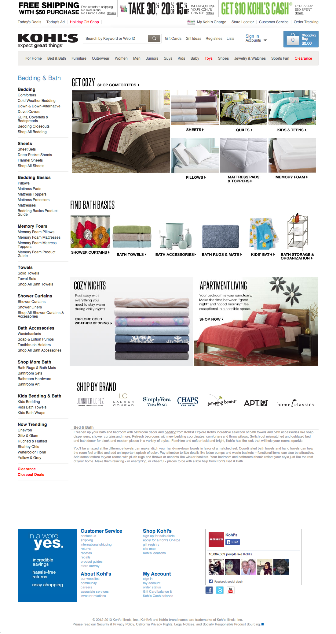 Desktop screenshot of Kohl’s