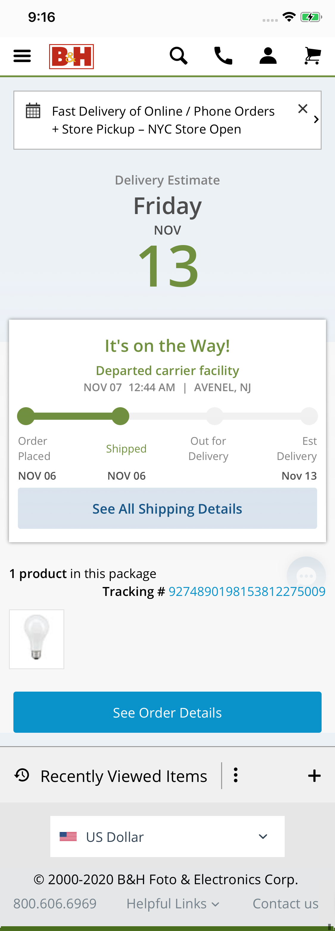 Mobile screenshot of B&H Photo