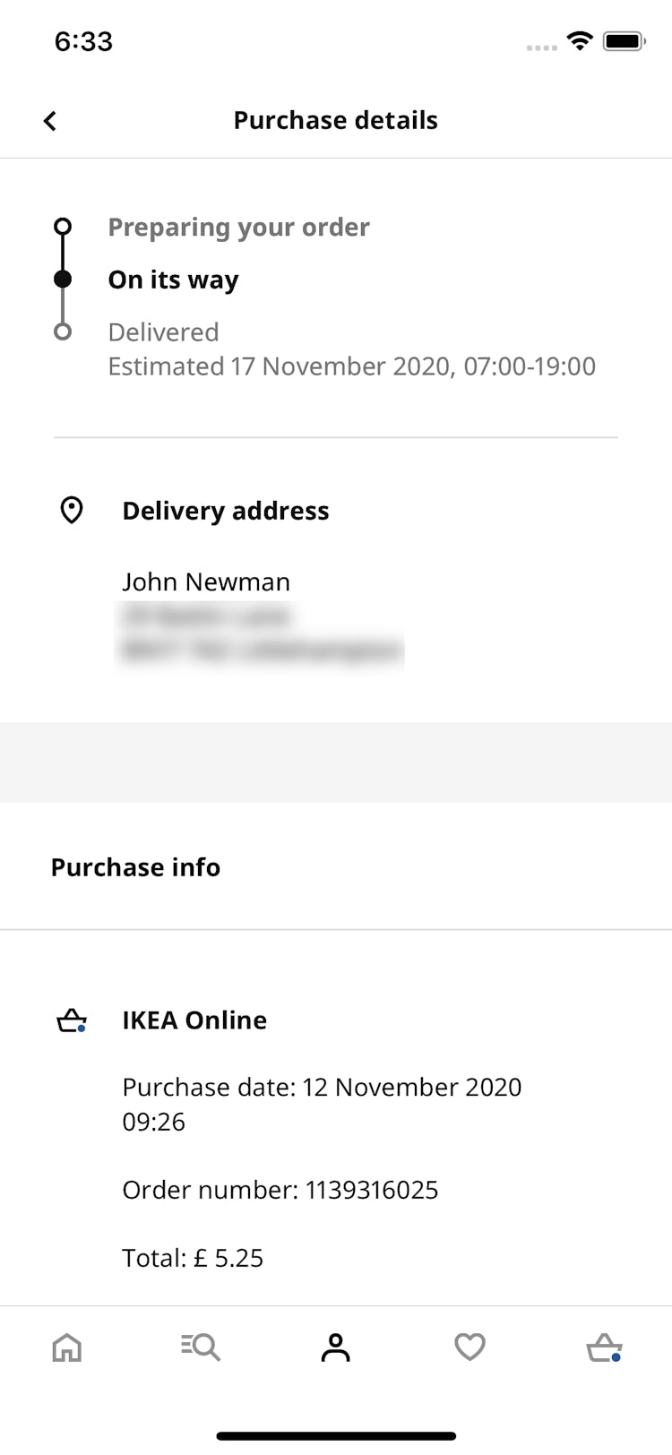 IKEA's App Order Page – 6 of 50 Order Tracking Page Examples – Baymard