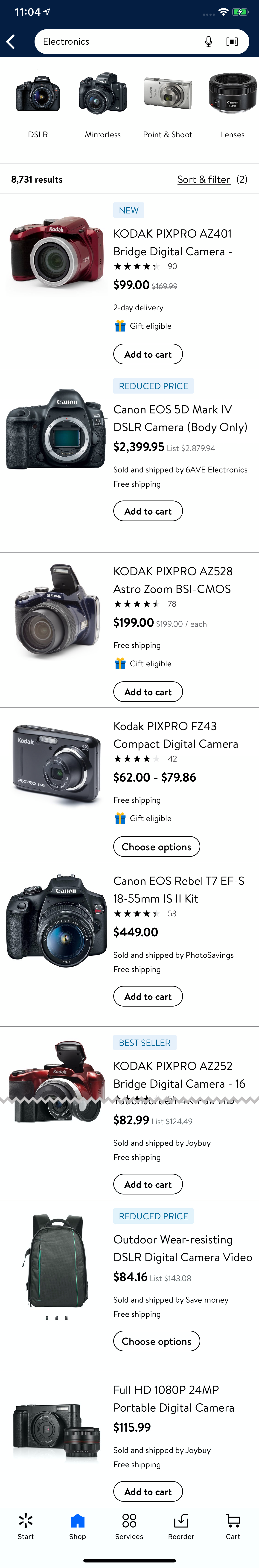 Mobile screenshot of Walmart