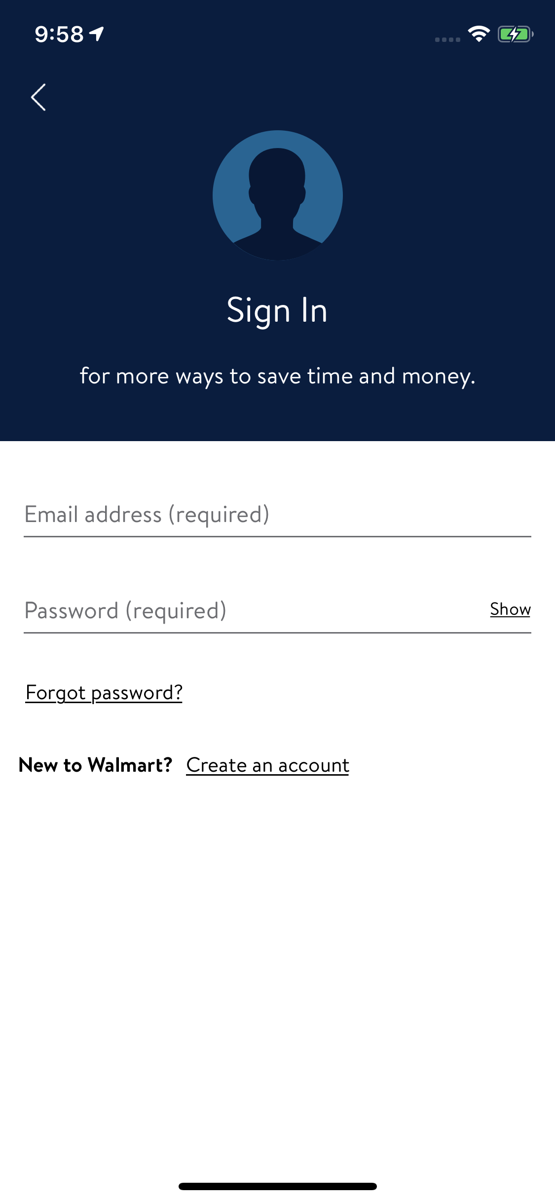 Mobile screenshot of Walmart