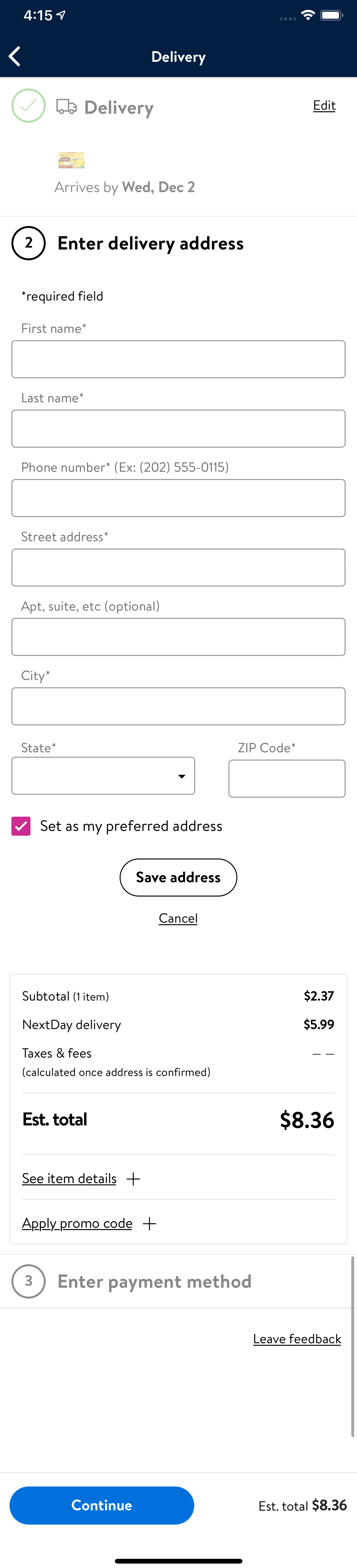 Mobile screenshot of Walmart