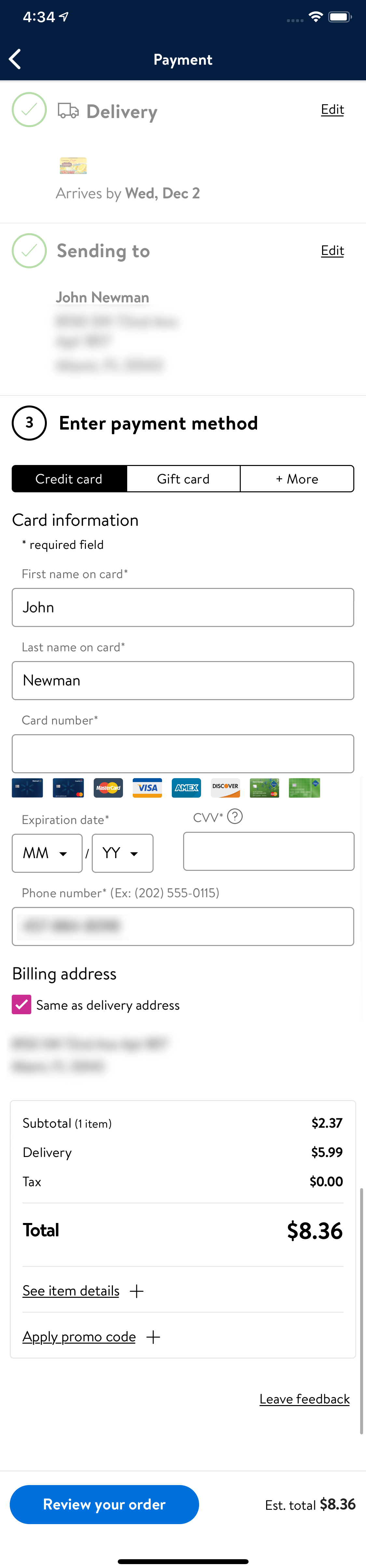 Mobile screenshot of Walmart