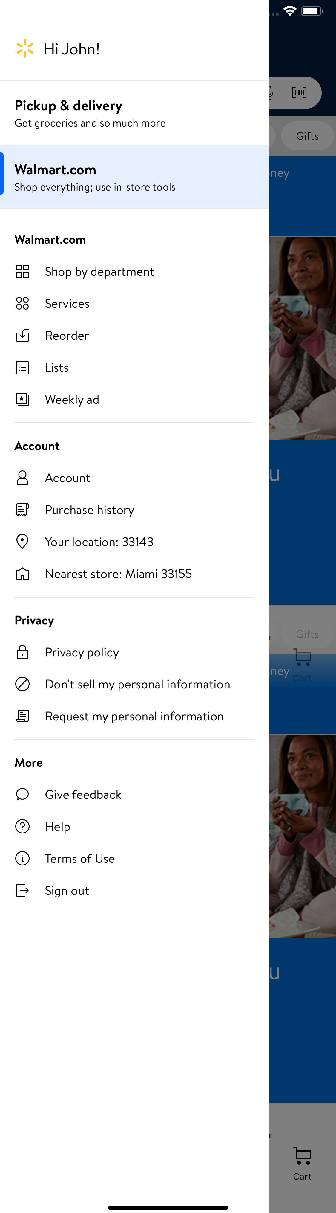 Mobile screenshot of Walmart