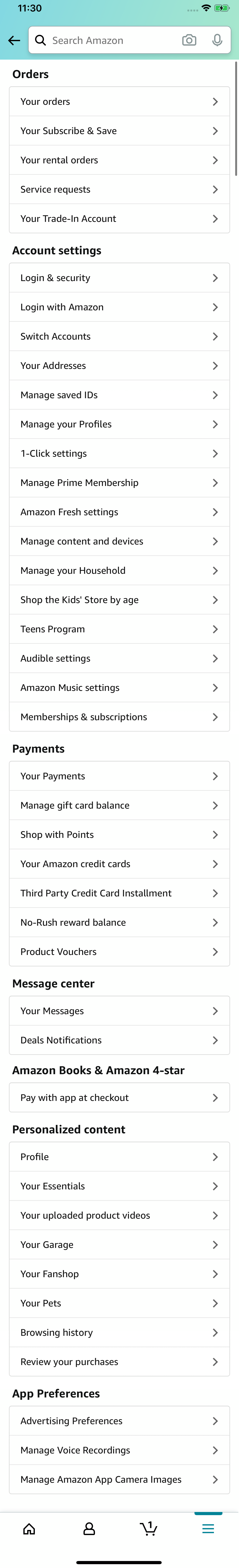 Mobile screenshot of Amazon