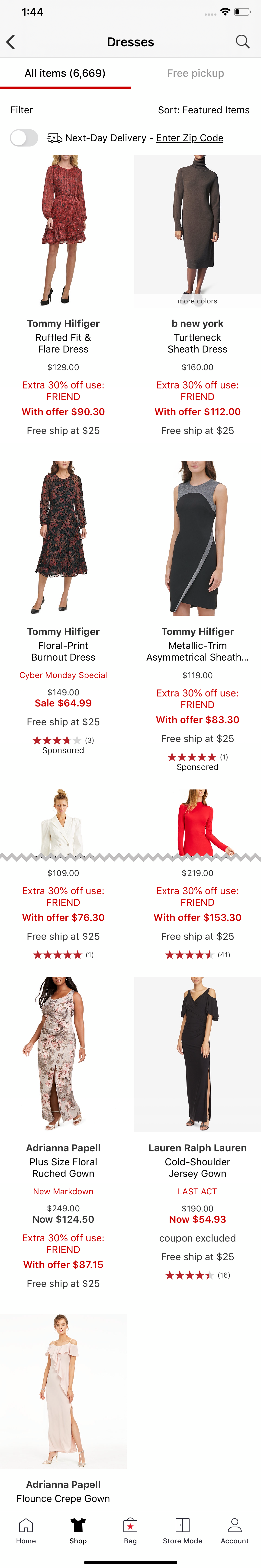 Mobile screenshot of Macy’s
