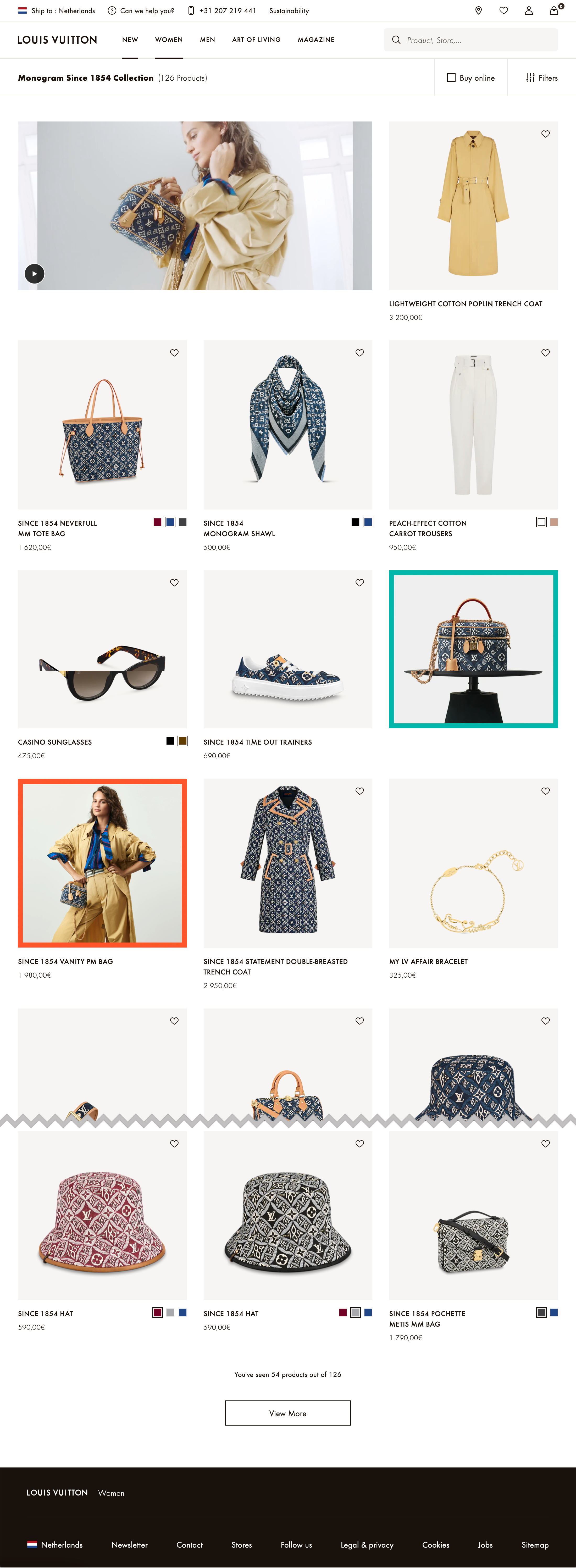 Louis Vuitton's Collection Page – 7 of 7 Collection Page Examples