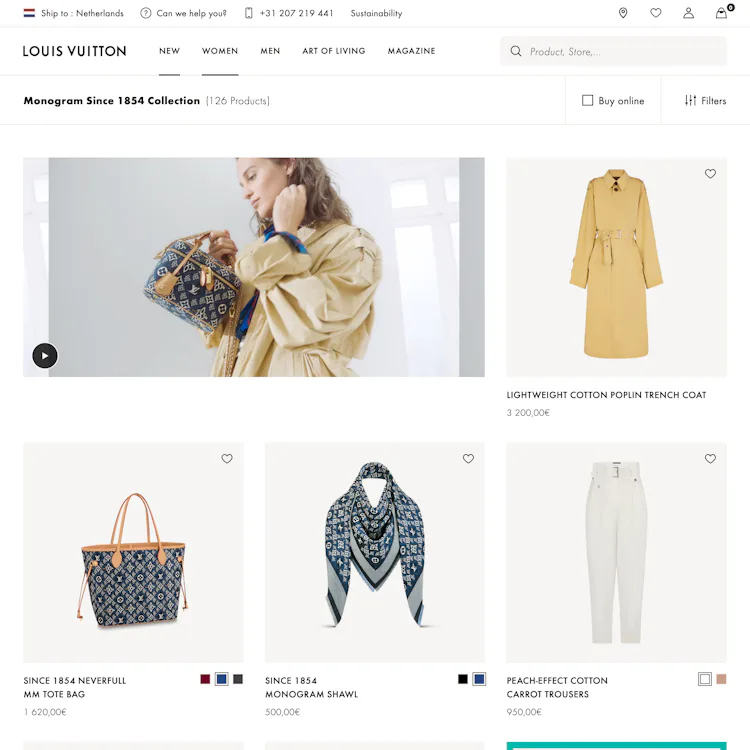 Louis Vuitton’s E-Commerce UX Case Study – Baymard Institute