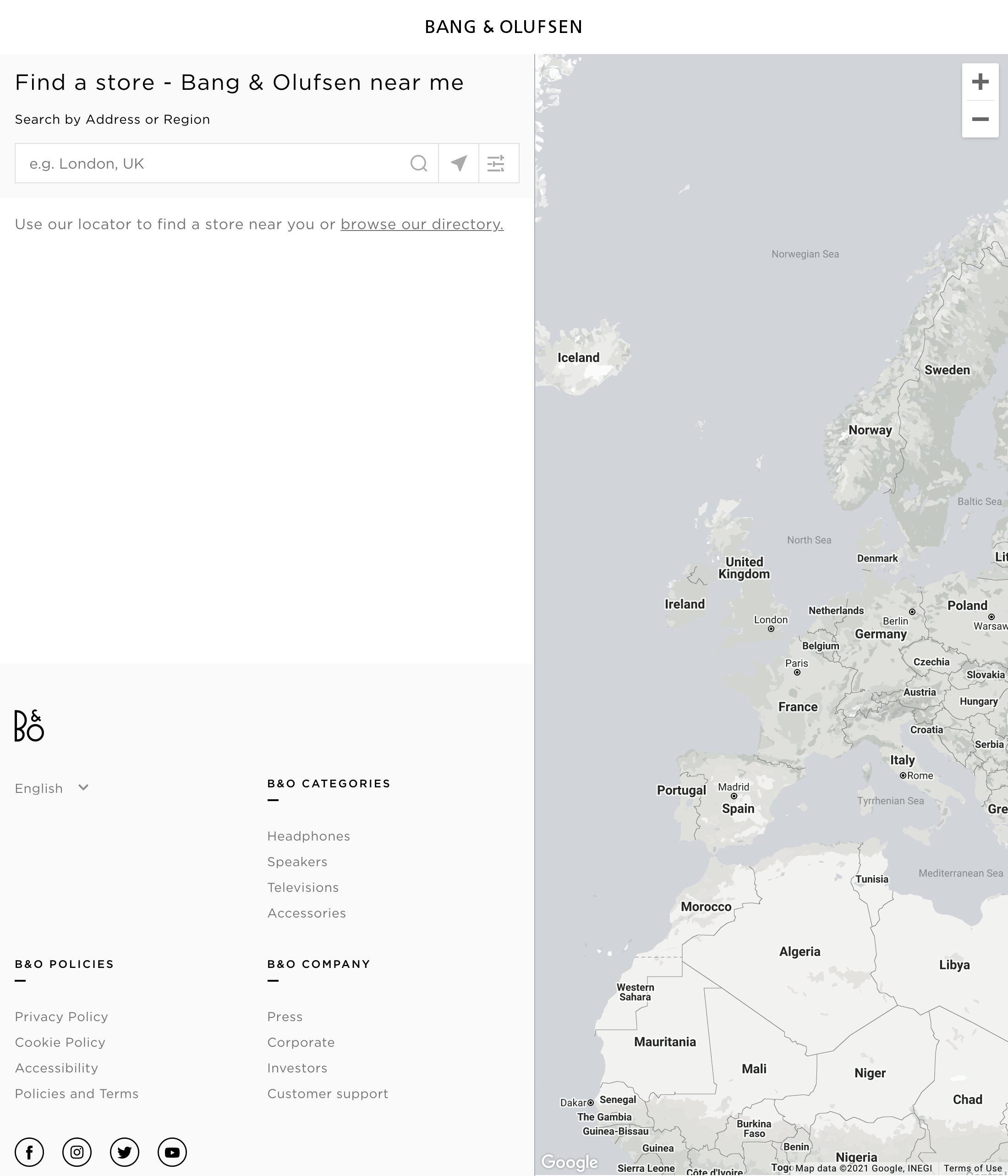 Desktop screenshot of Bang & Olufsen