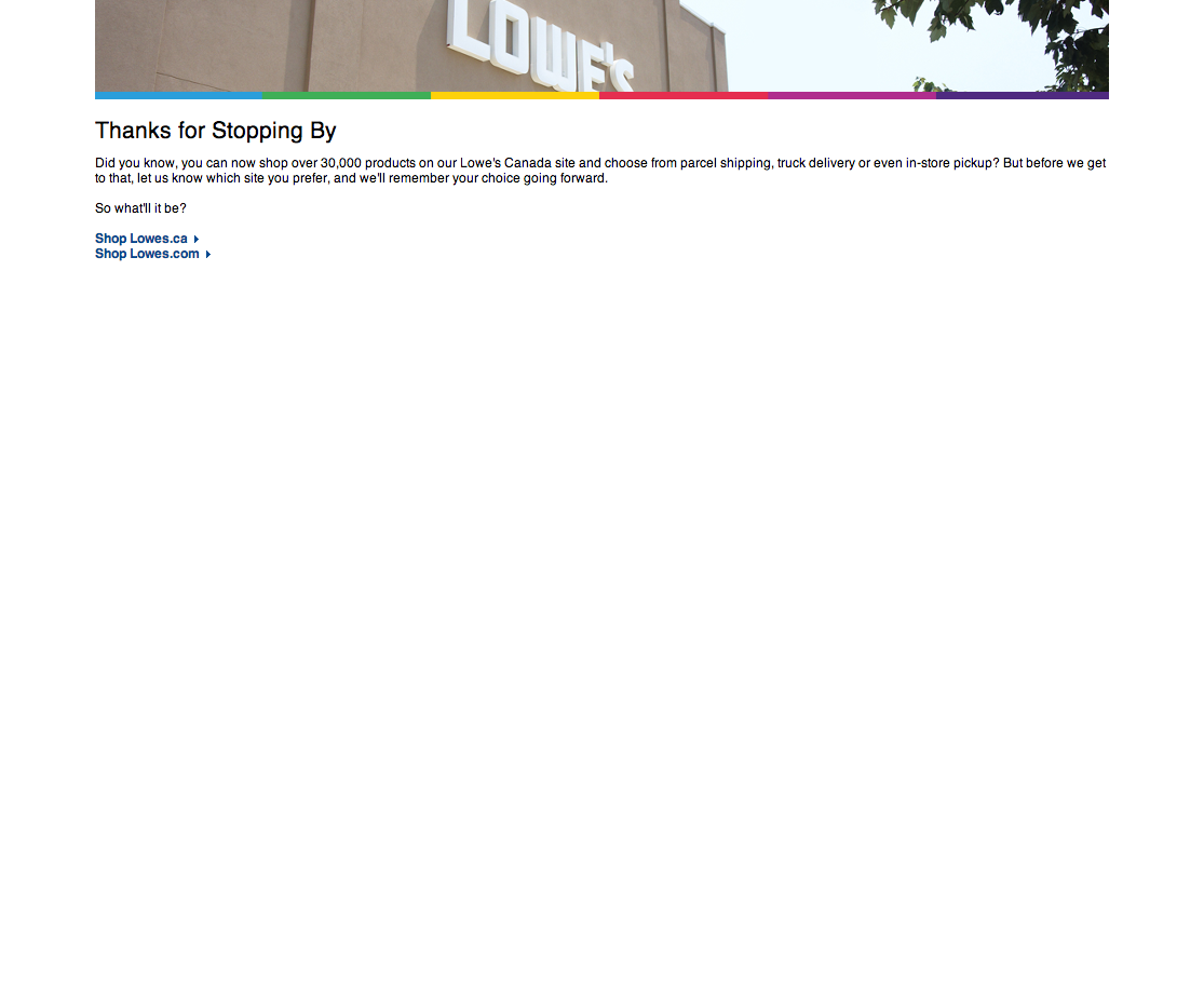 Desktop screenshot of Lowe’s