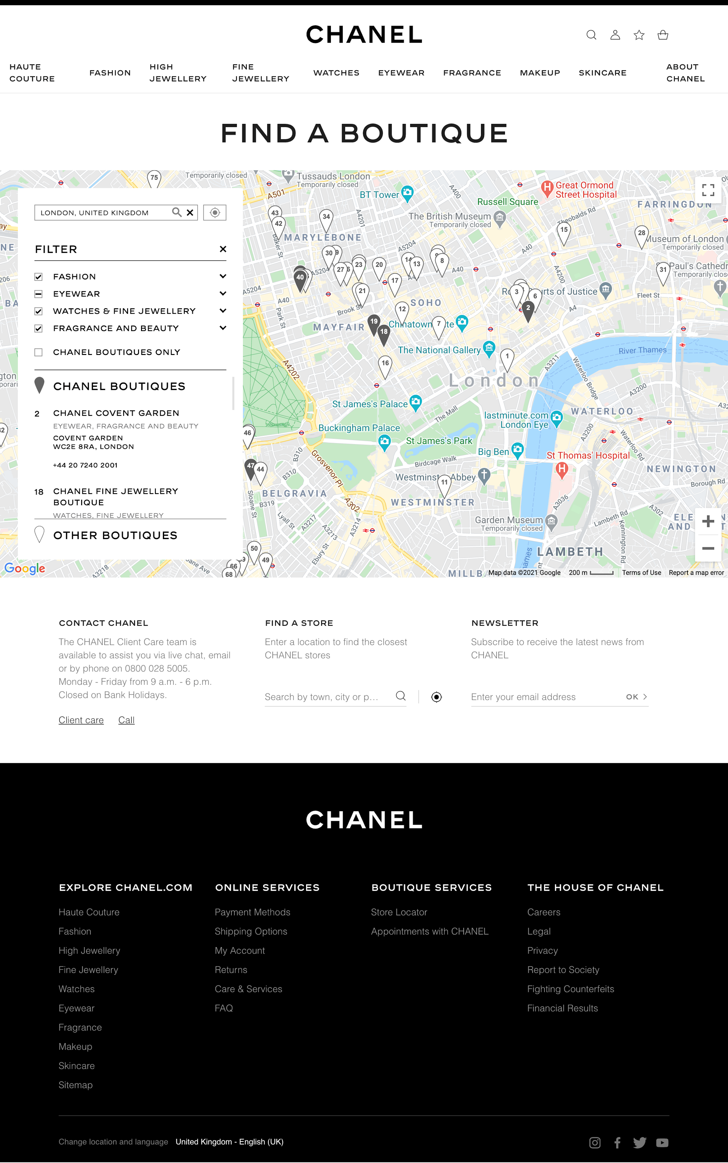Chanel's E-Commerce UX Case Study – Baymard Institute