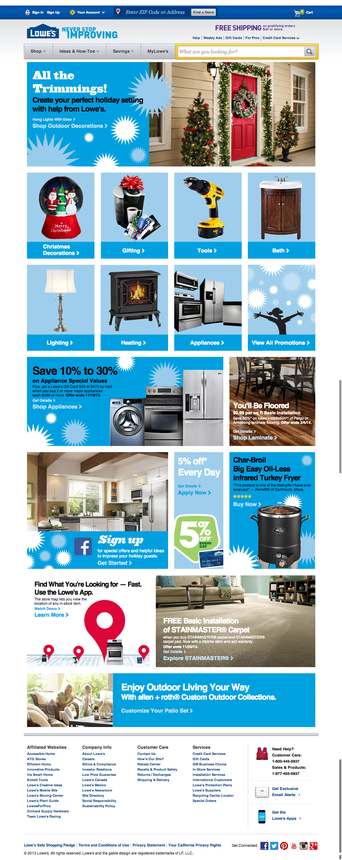 Desktop screenshot of Lowe’s