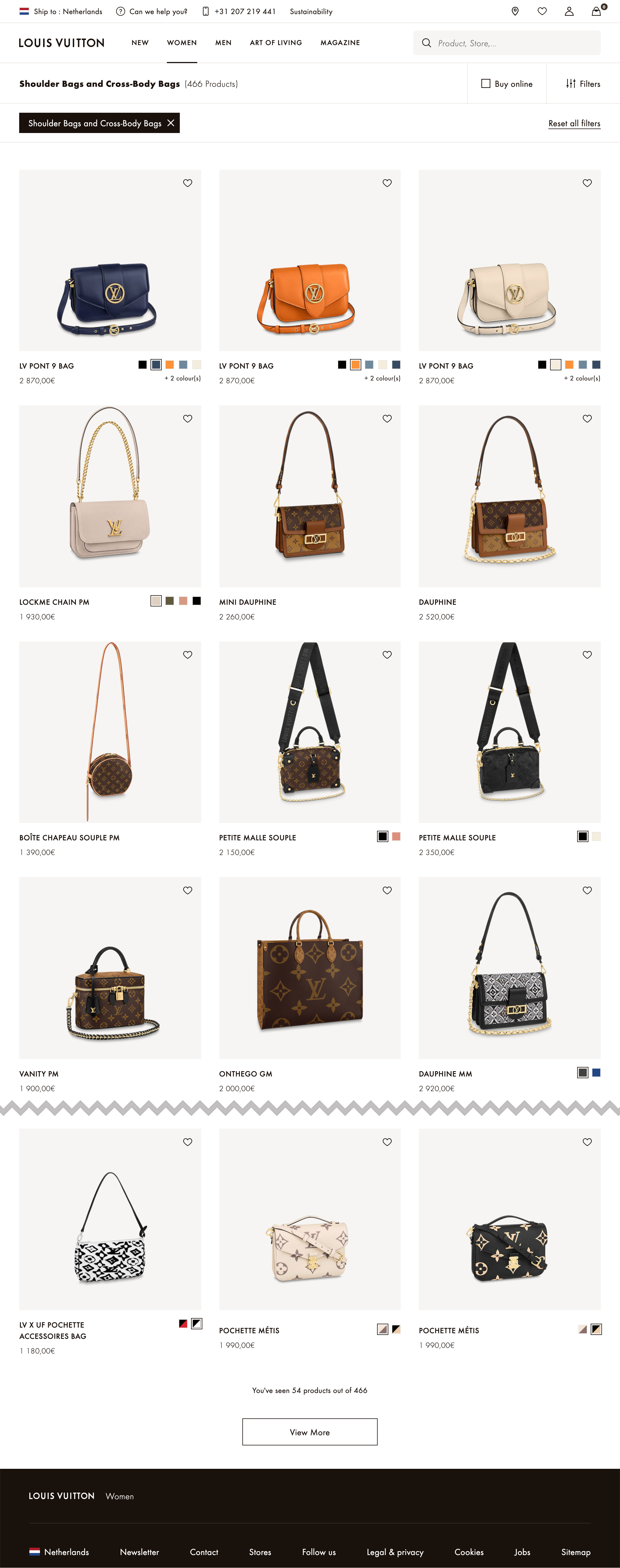Louis Vuitton's Product List – 380 of 804 Product List Examples – Baymard  Institute