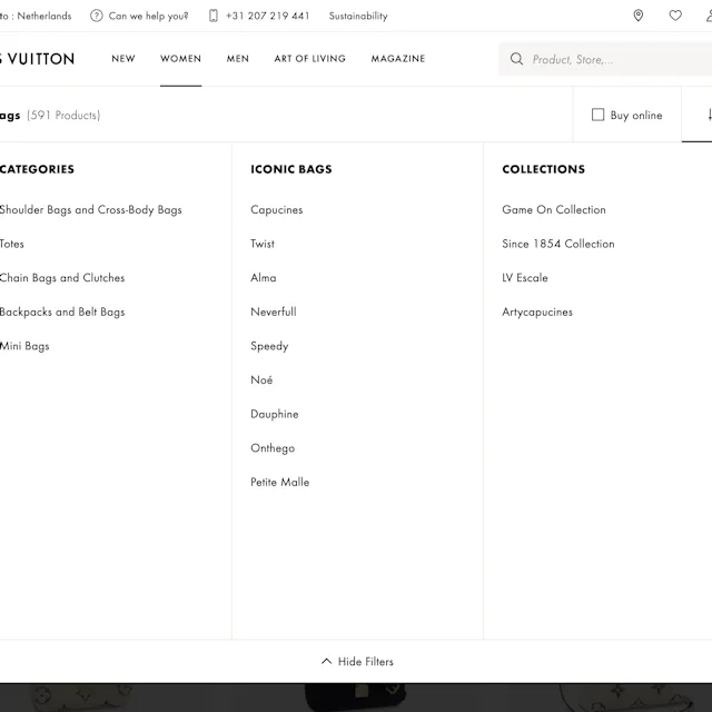 Louis Vuitton’s E-Commerce UX Case Study – Baymard Institute