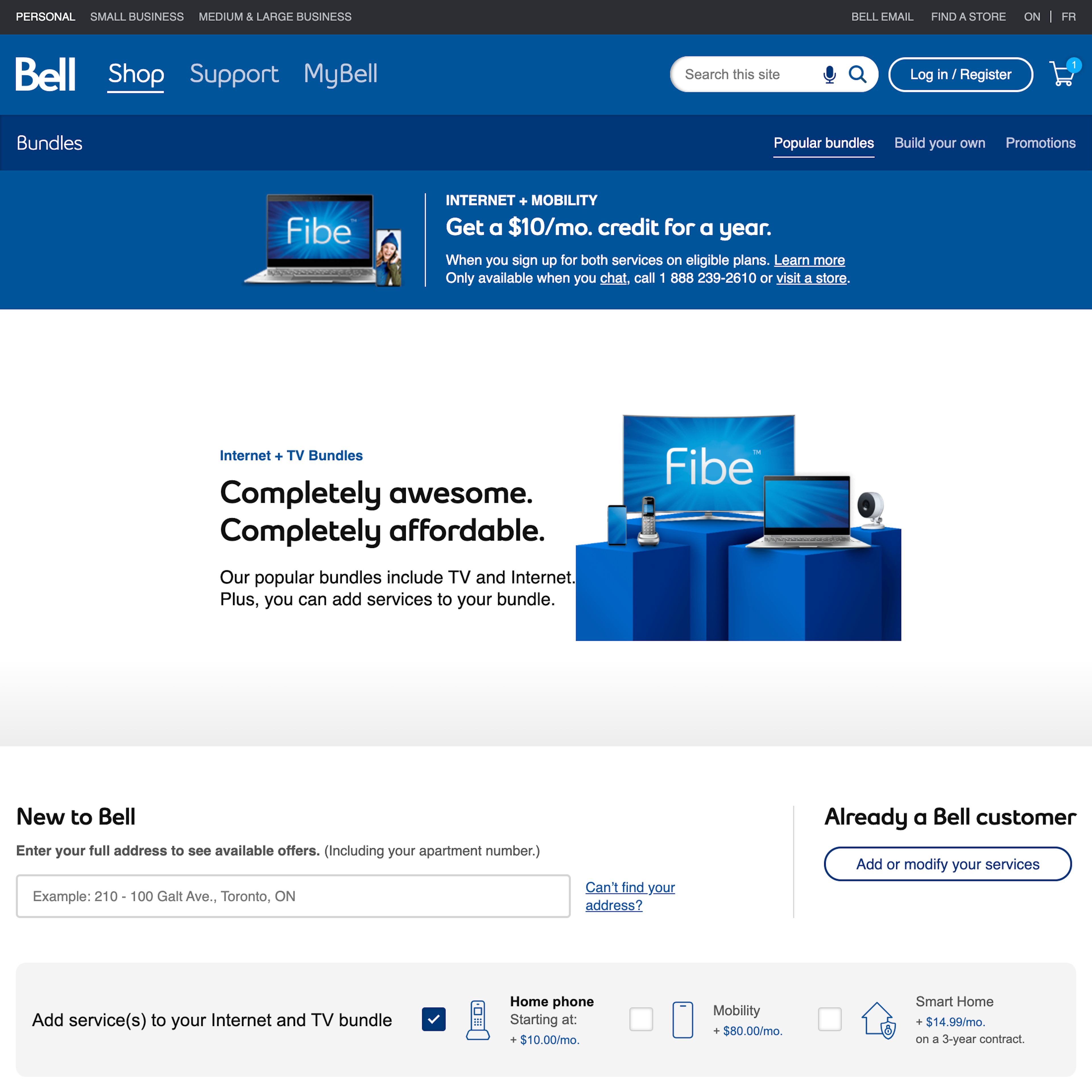 Desktop screenshot of Bell