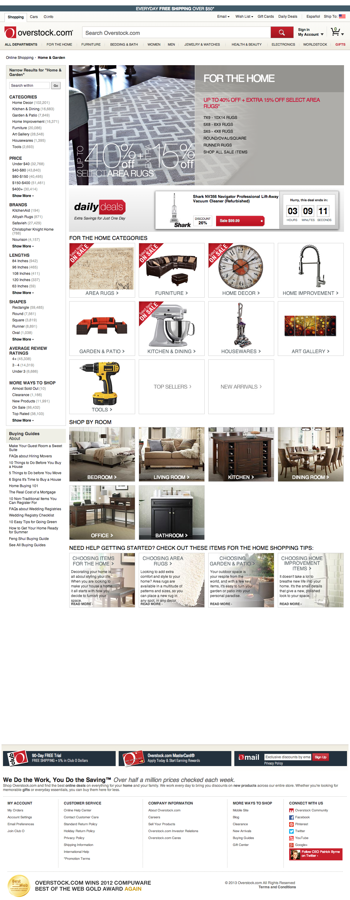 Desktop screenshot of Overstock