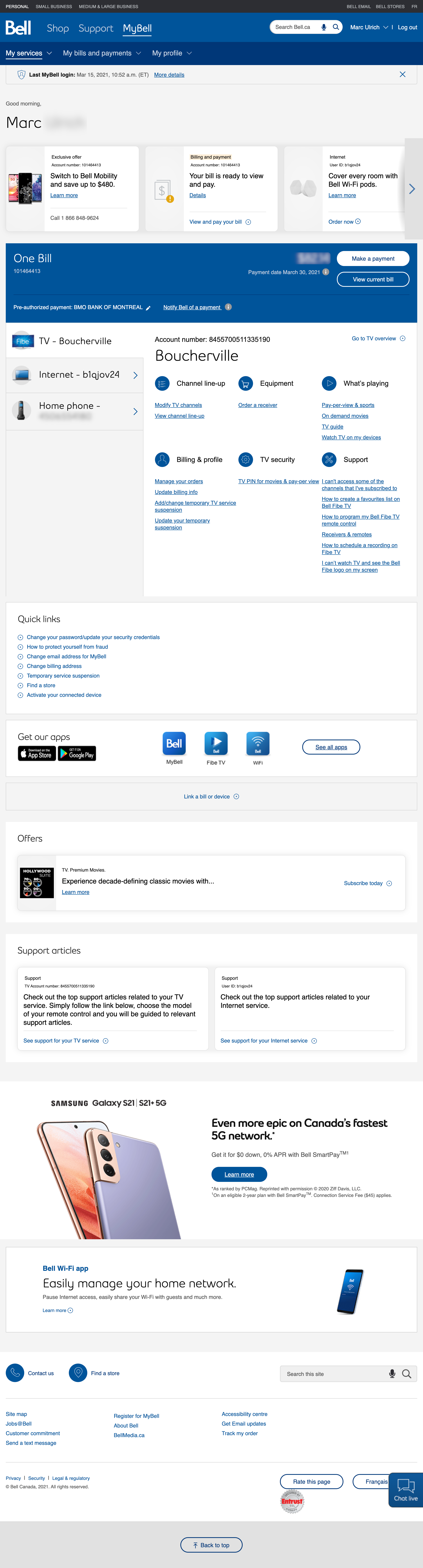 Bell’s Account Dashboard 373 of 419 Account Dashboard Examples