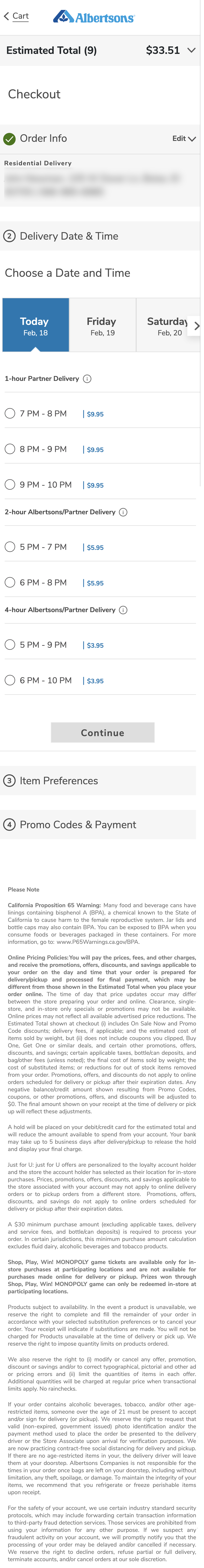 Mobile screenshot of Albertsons