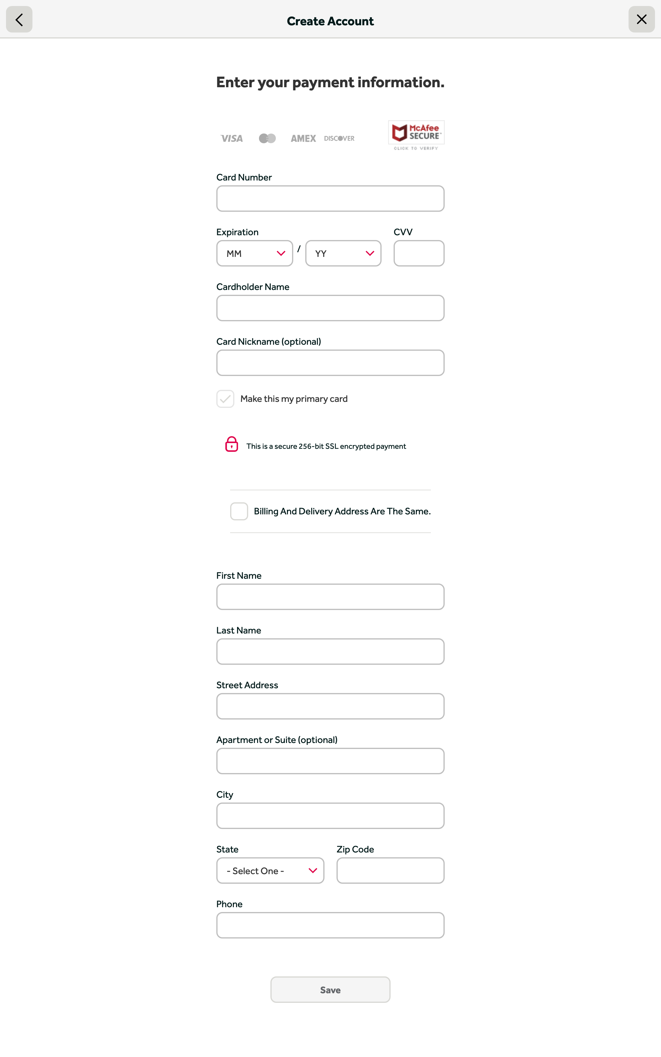 Peapod’s Billing Address 288 of 556 Billing Address Examples