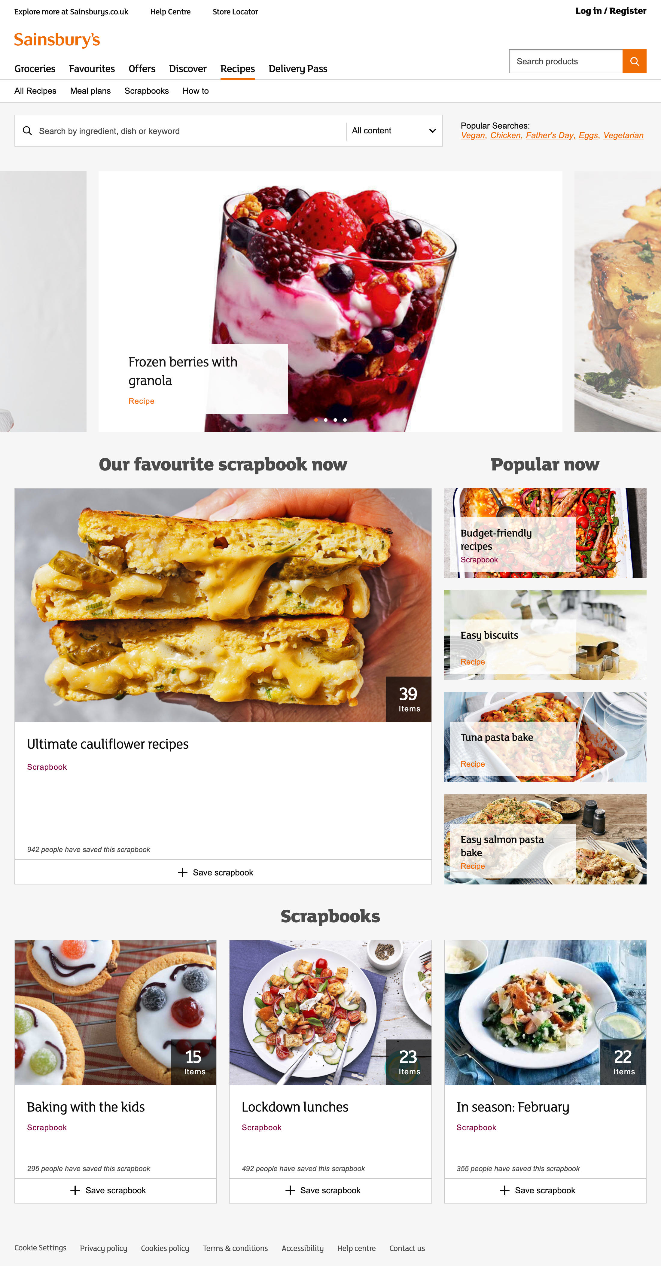 Desktop screenshot of Sainsbury’s