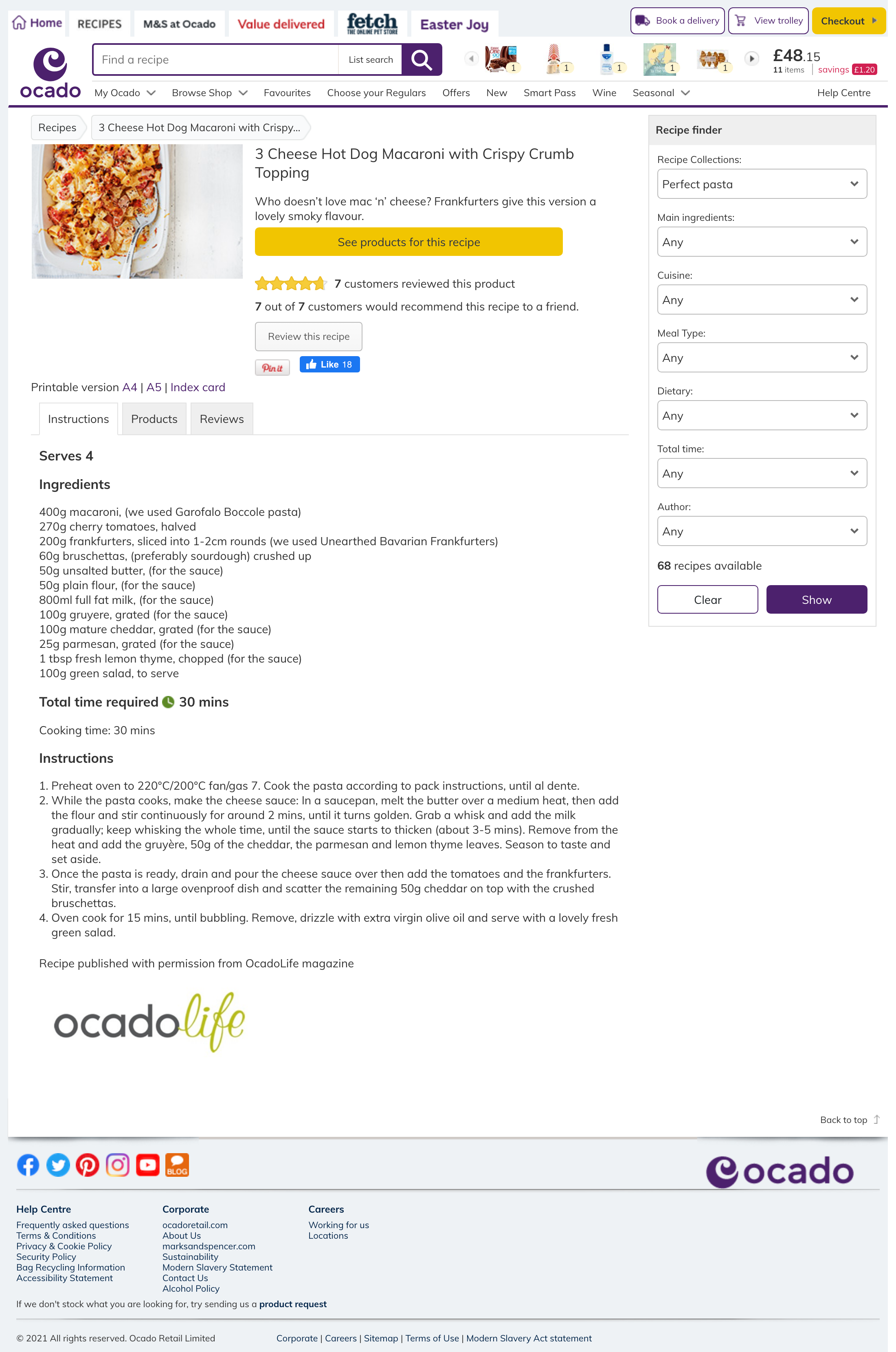 Desktop screenshot of Ocado