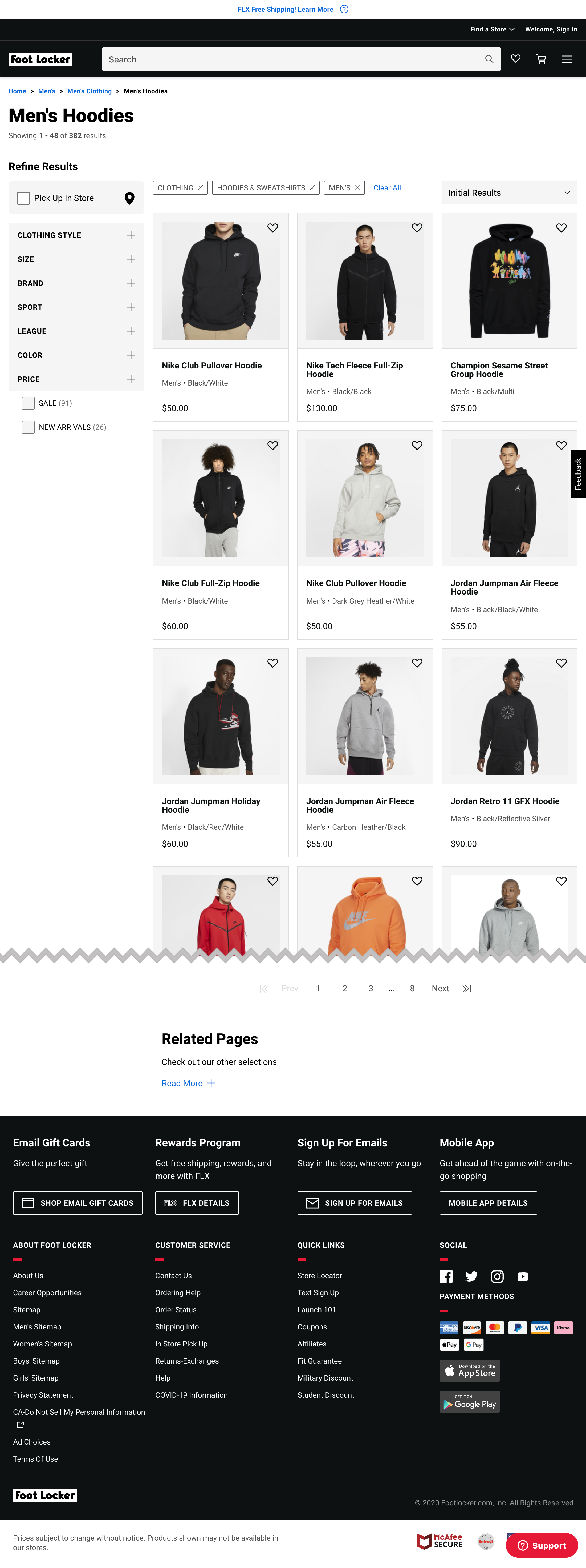 Foot Locker’s Product List 539 of 943 Product List Examples Baymard