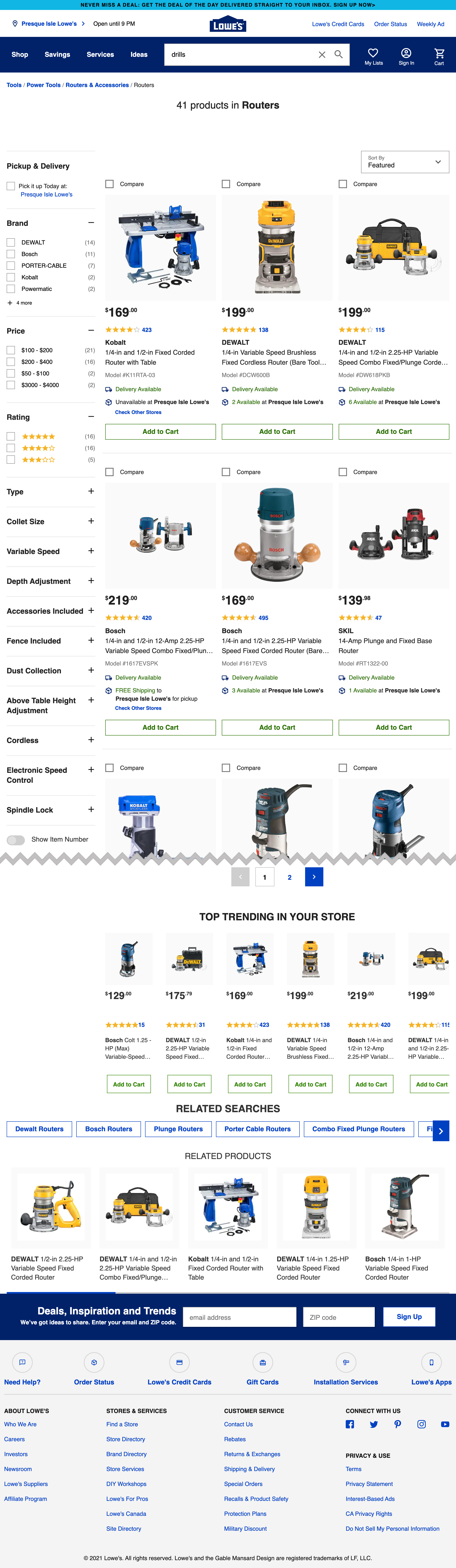 Desktop screenshot of Lowe’s