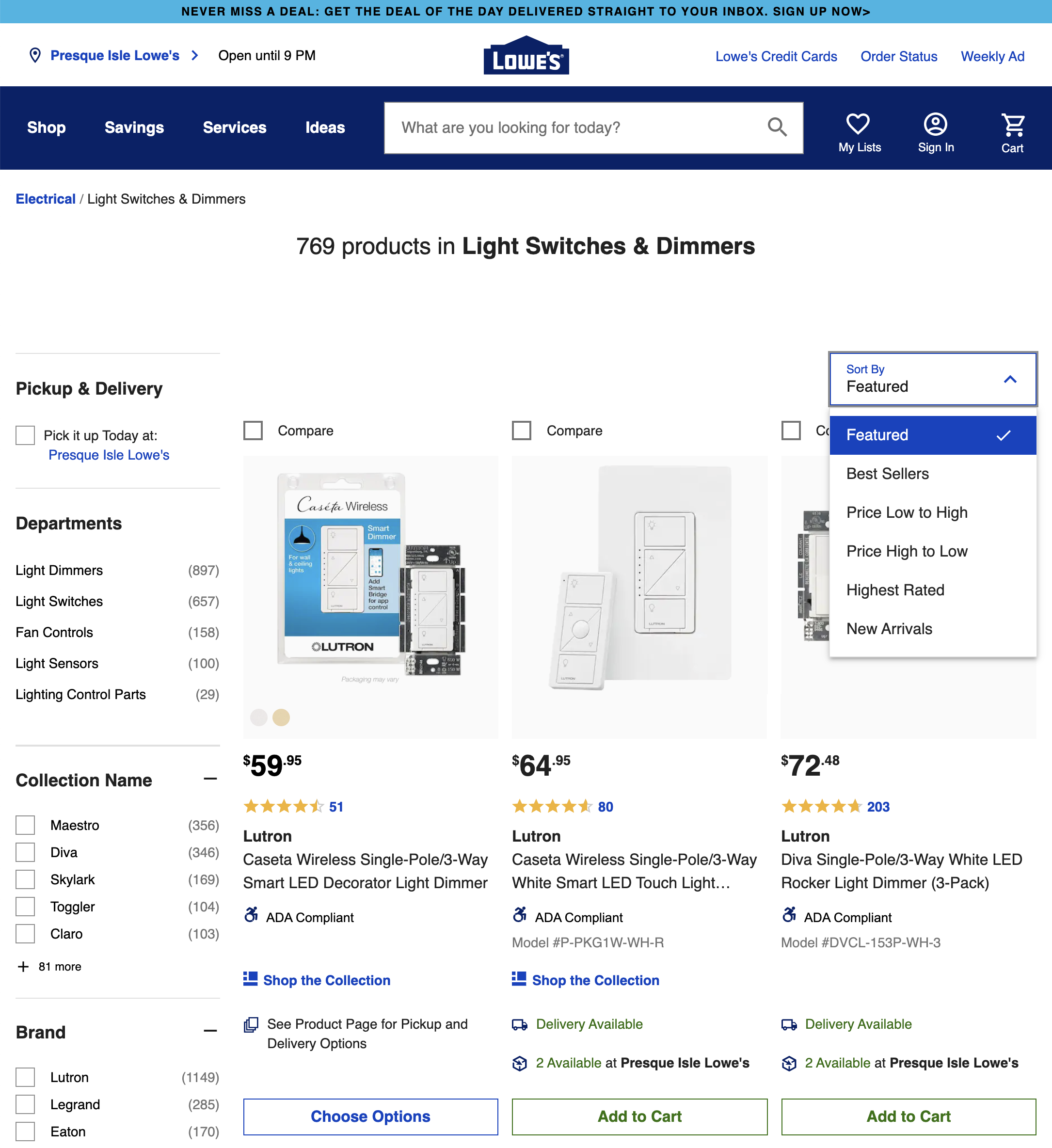 Desktop screenshot of Lowe’s