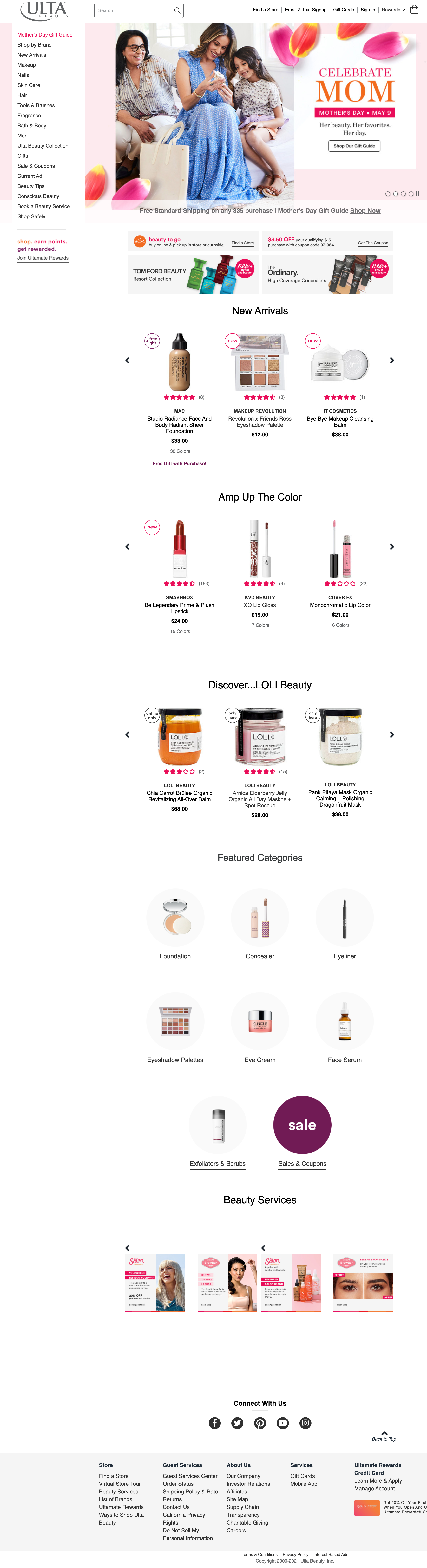 Desktop screenshot of Ulta Beauty